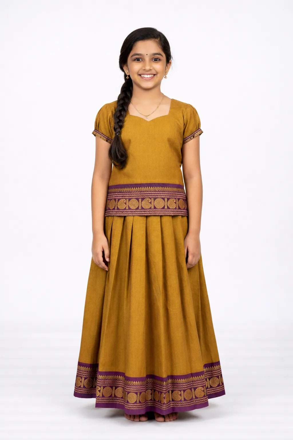 Kids Chettinad Cotton Traditional Pavadai Sattai PPP1979 - Prince N Princess