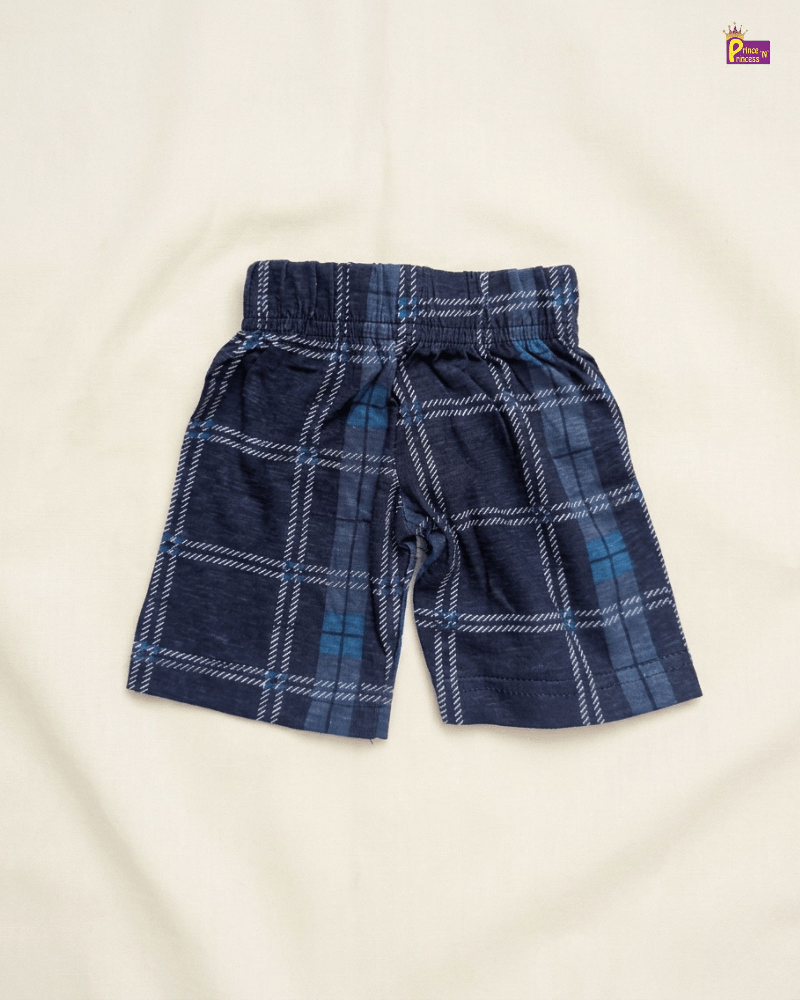 Kids Cotton Checkered Trousers in Blue SH025 for kids festival wear