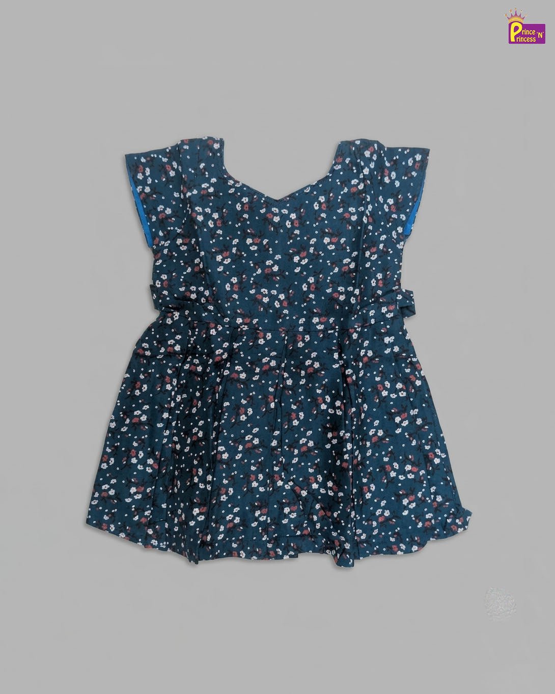 Kids Cotton Frock in Peacock Blue CF301 - Prince N Princess