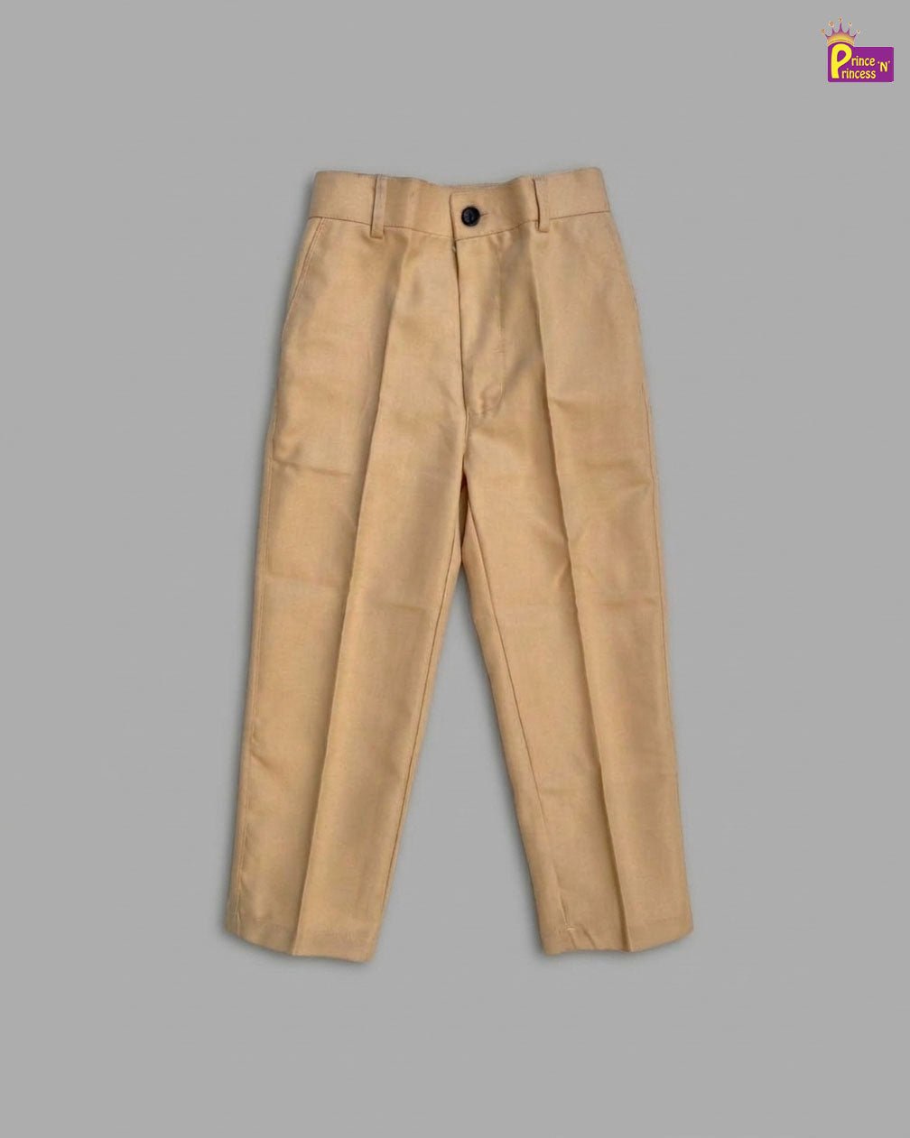 Kids Cotton Full Length Pant in Sandal PT043 - Prince N Princess