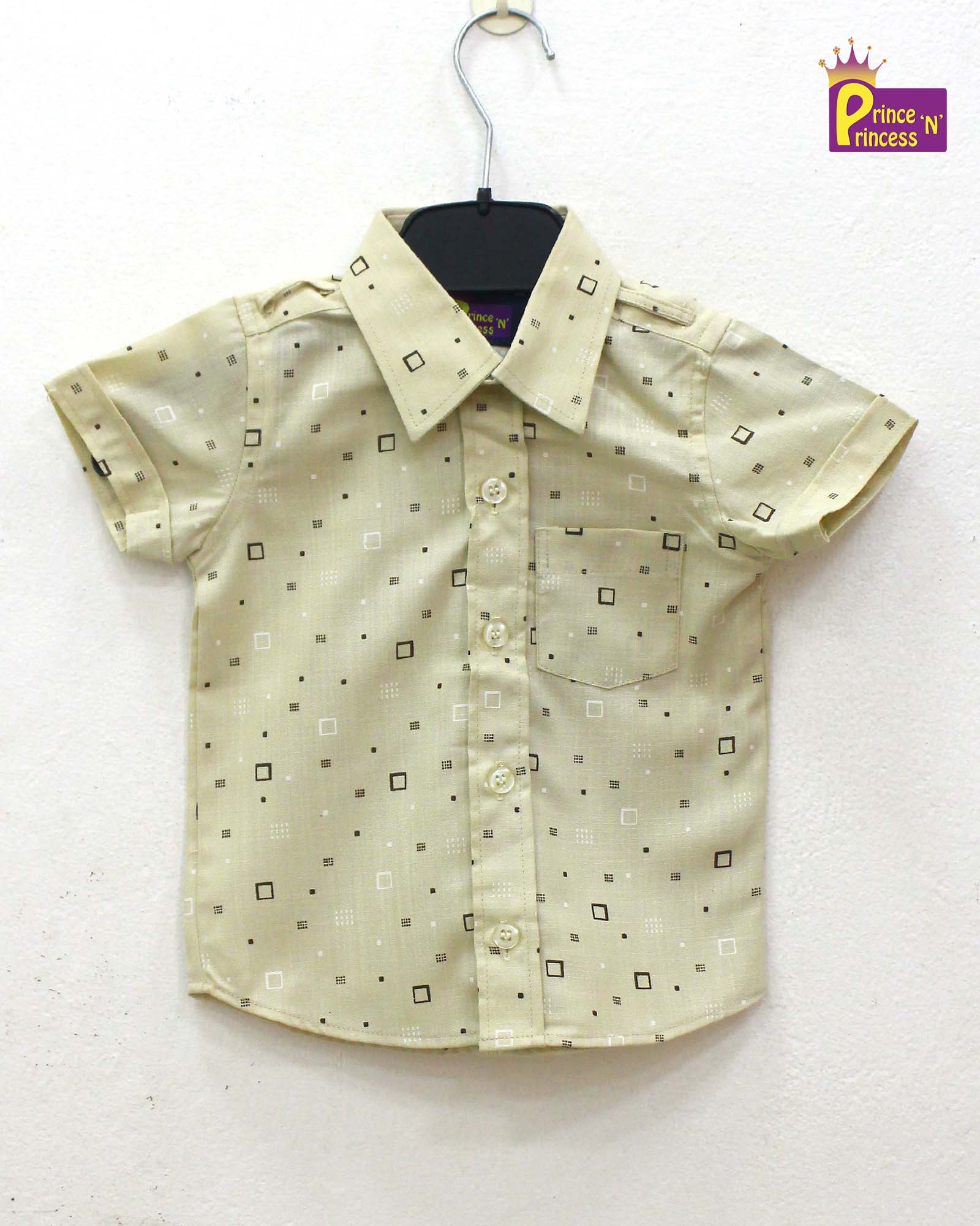 Kids Cotton Green Half Sleeve shirt ST090 - Prince N Princess