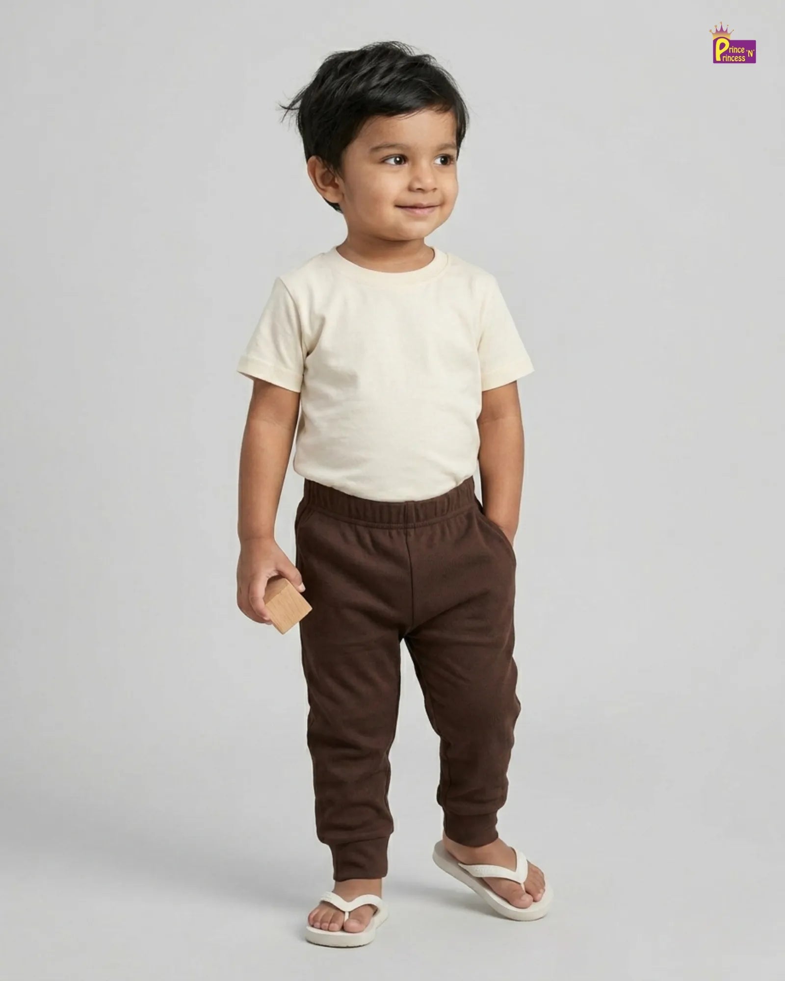 Kids Cotton Pant in Dark Brown BP002 for kids festival wear