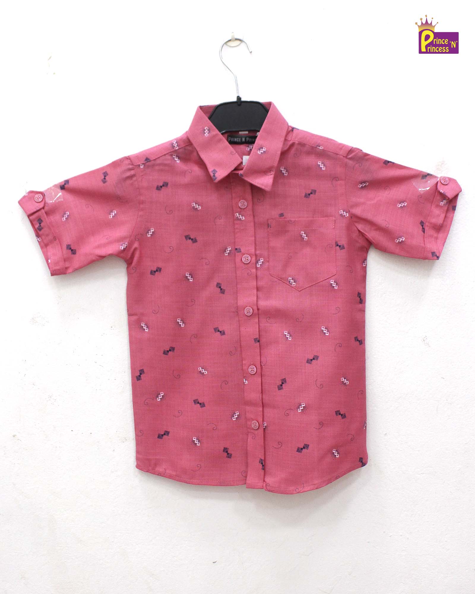 Kids Cotton Printed half Sleeve shirt ST023 - Prince N Princess