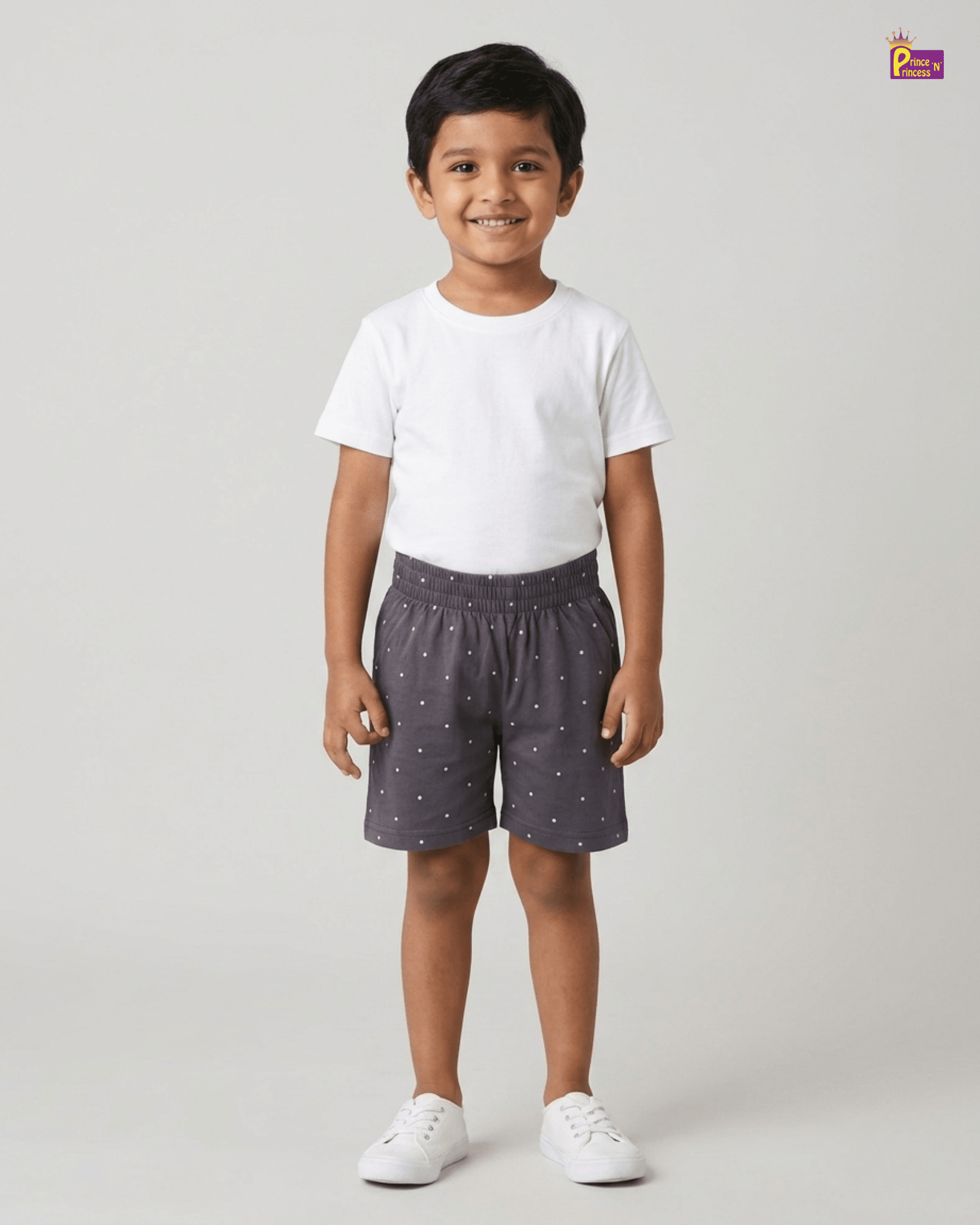 Kids Cotton Printed Trousers in Grey SH022 for kids festival wear