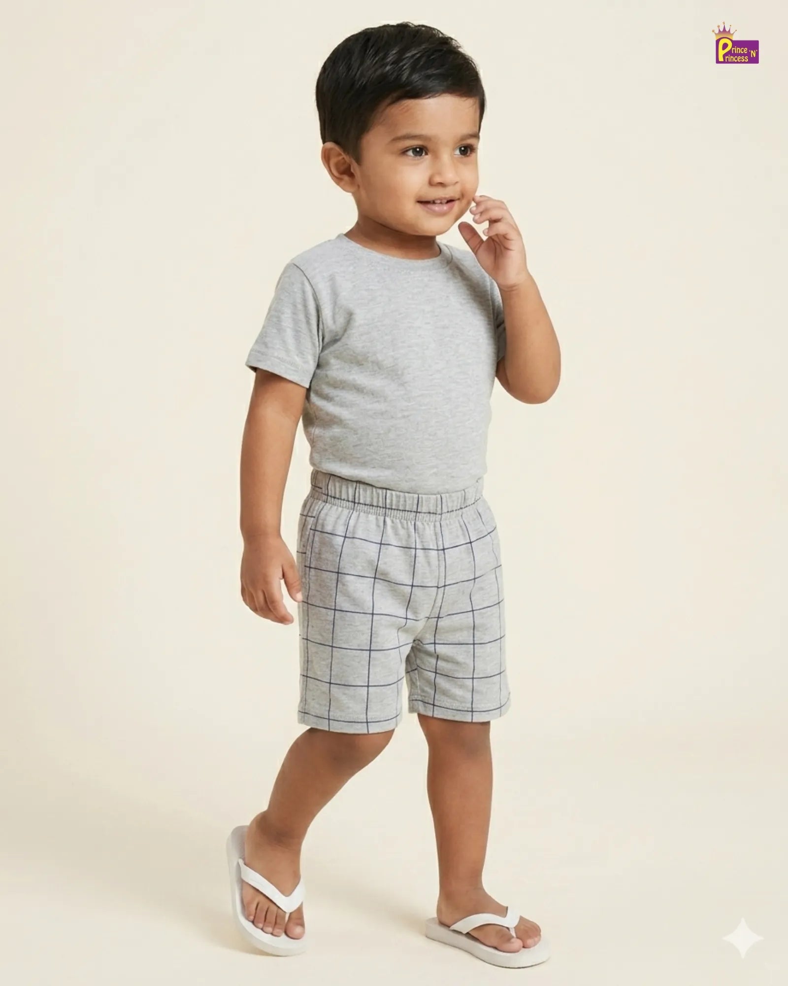 Kids Cotton Trousers in Grey SH064 for kids festival wear