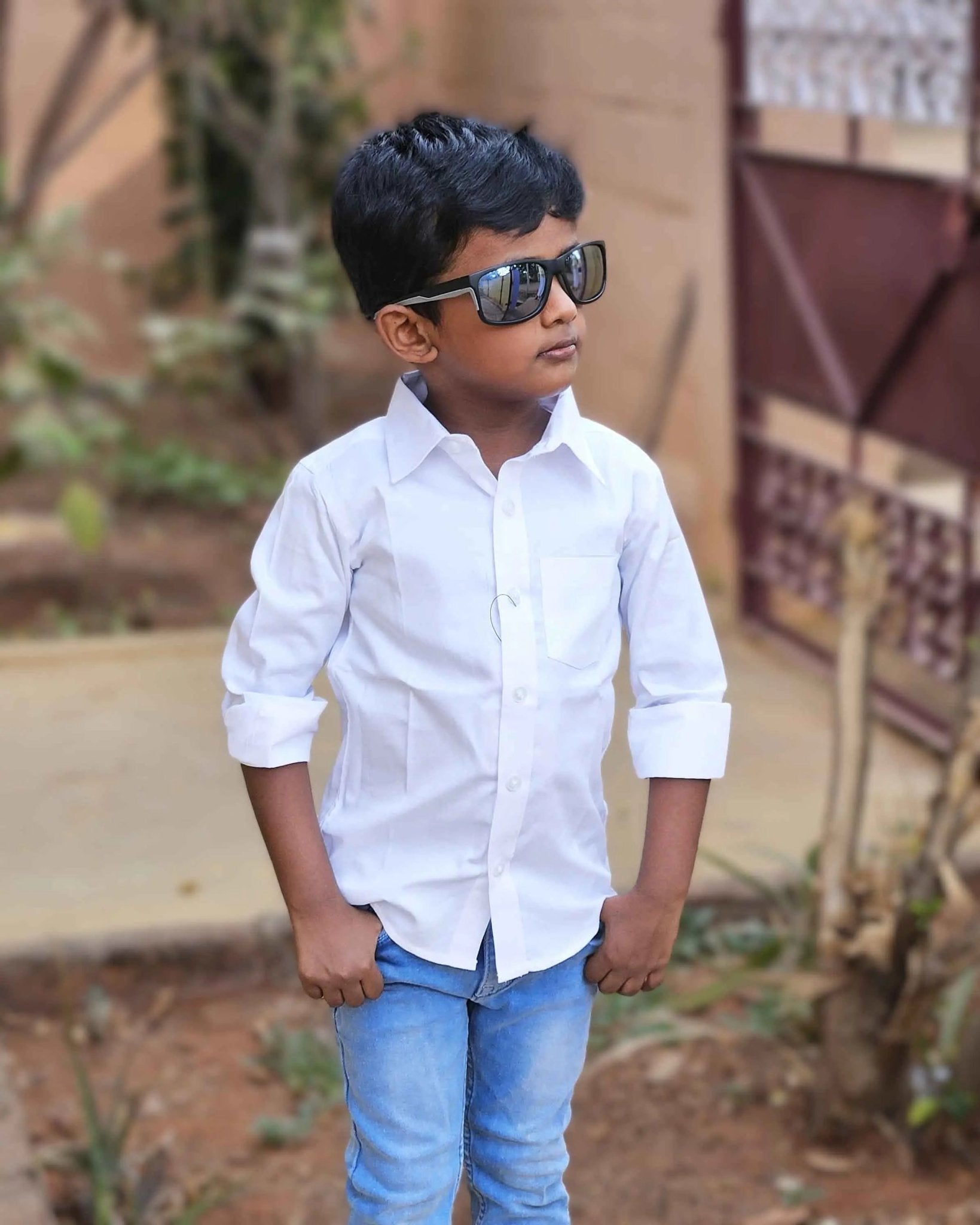 Kids Cotton White shirt ST128 - Prince N Princess