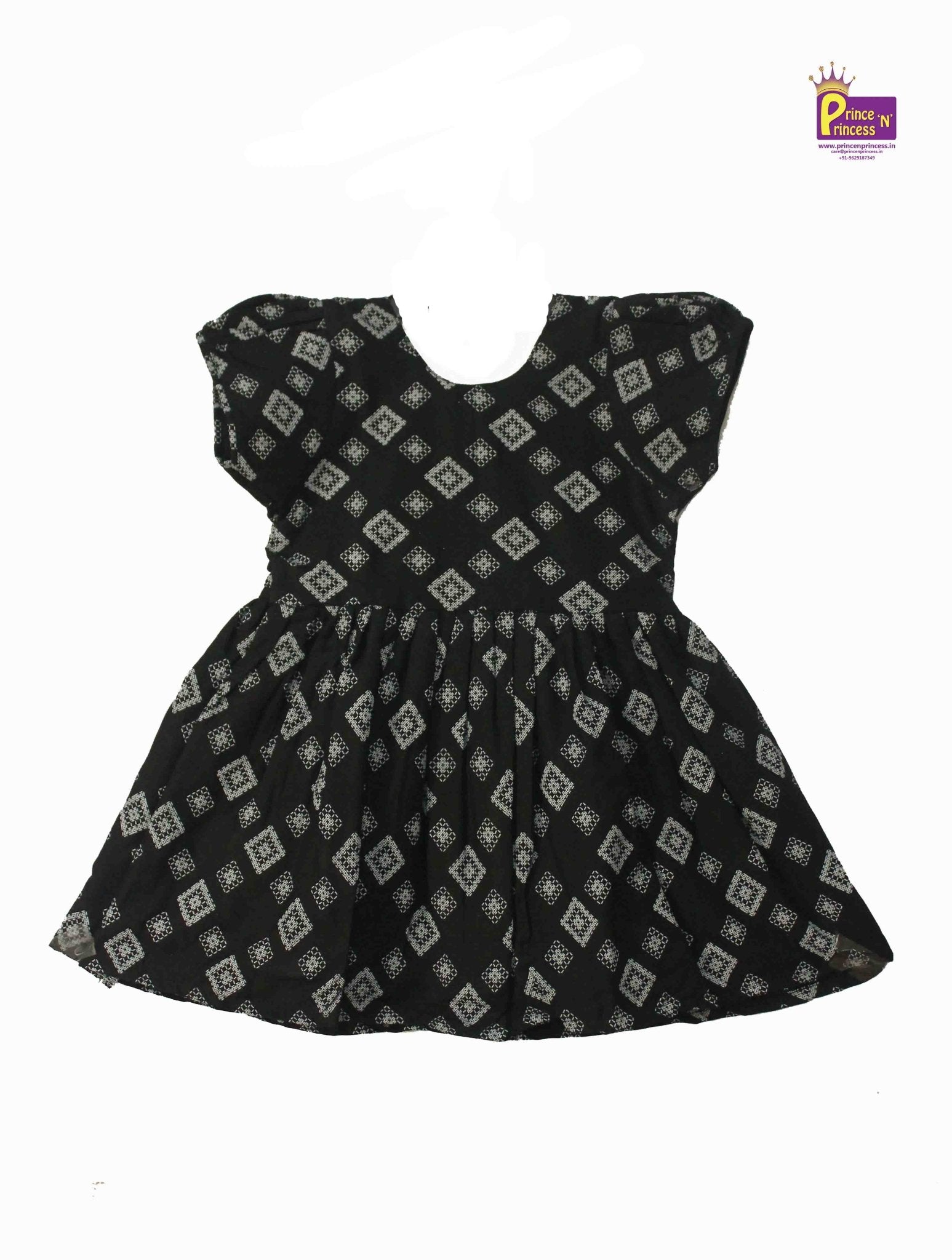 Kids Dark Peach Cotton Frock CF118 - Prince N Princess