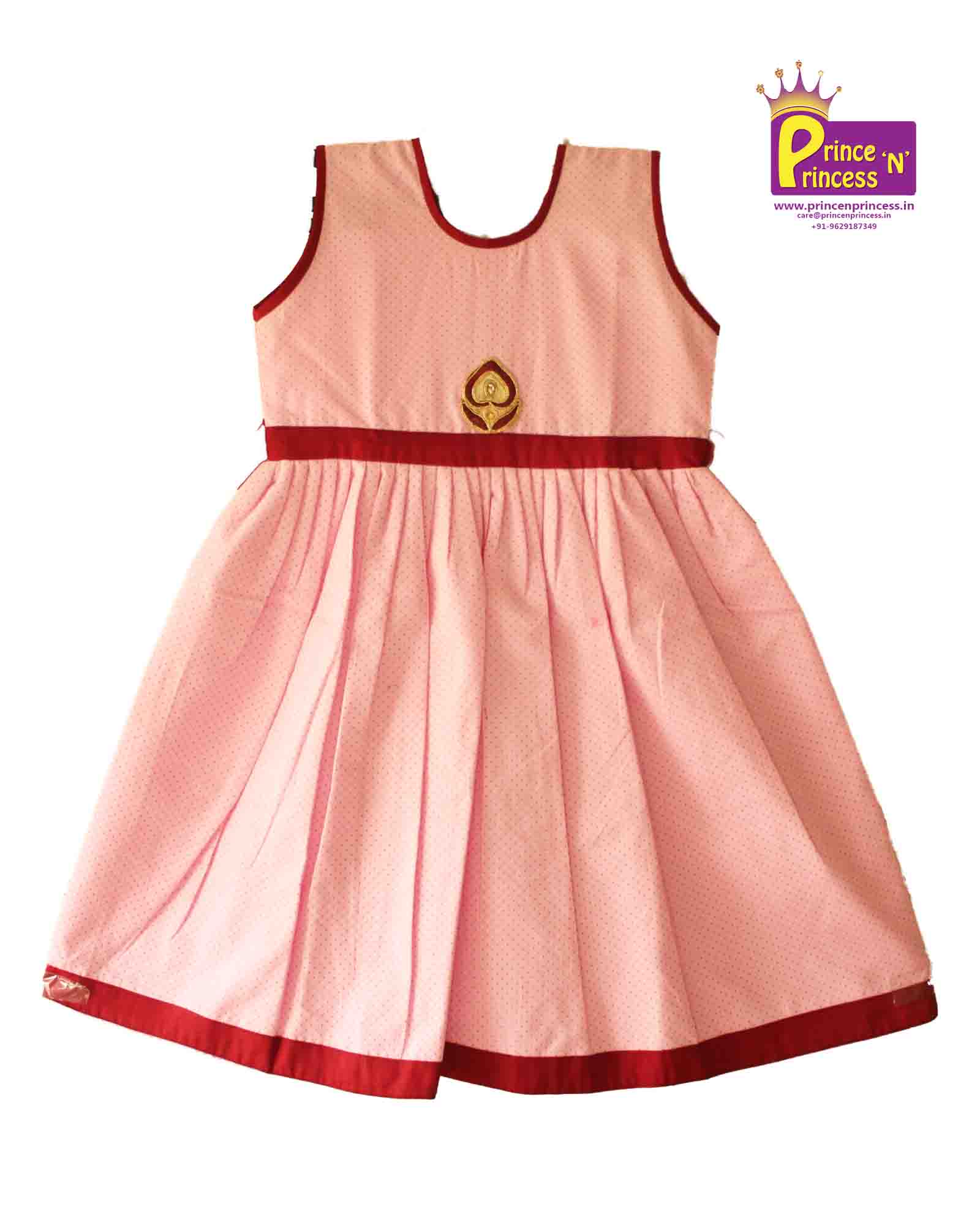 Kids Floral Pink Cotton Frock CF011 - Prince N Princess