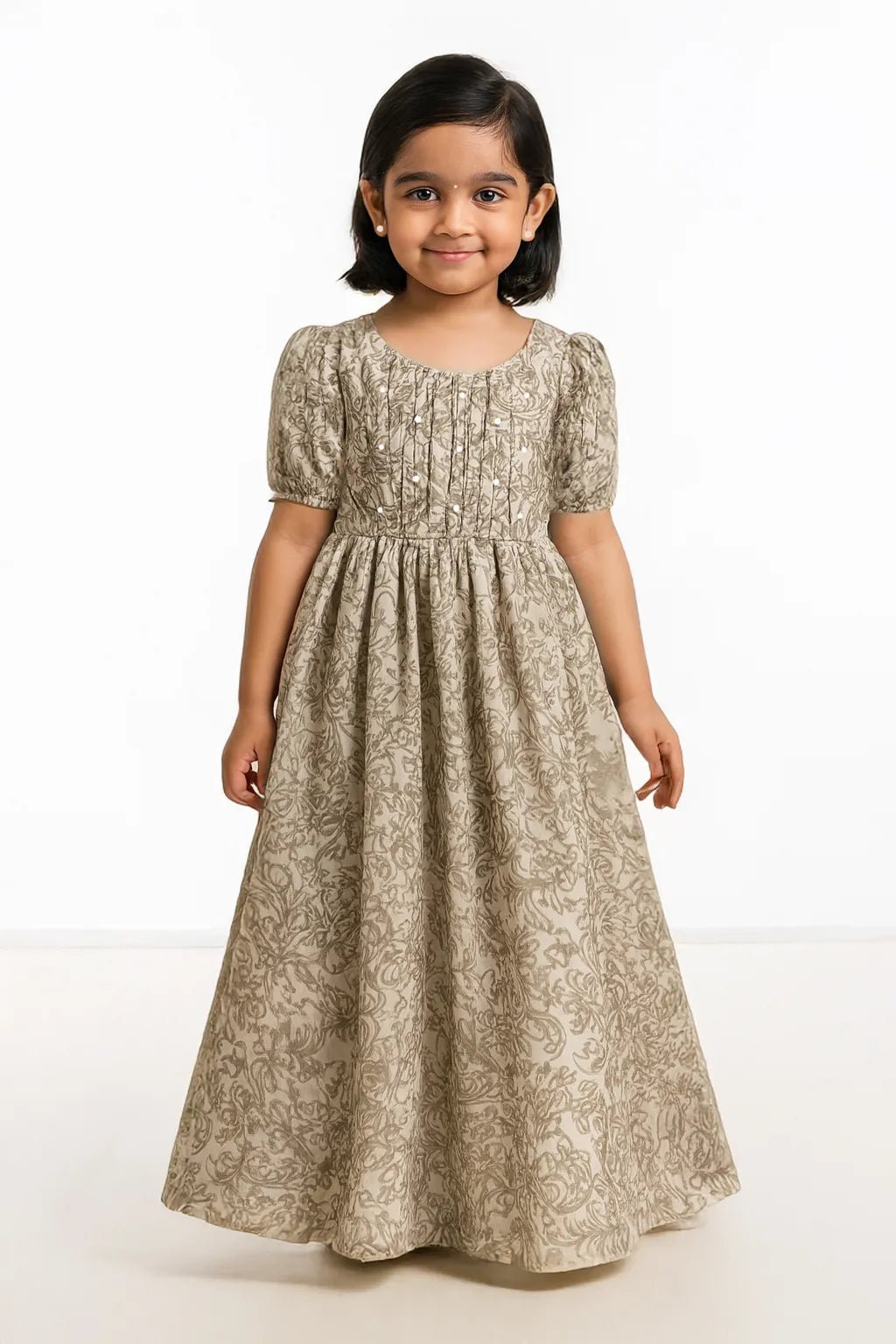 Kids Georgette Grey Trendy Gown WGF022 - Prince N Princess