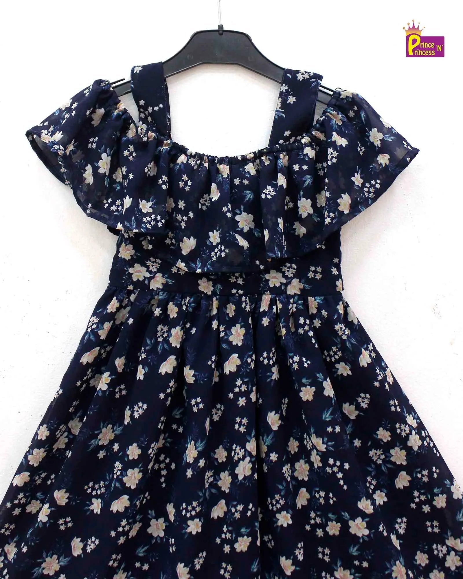 Kids Georgette Navy Trendy Gown WGF020 - Prince N Princess