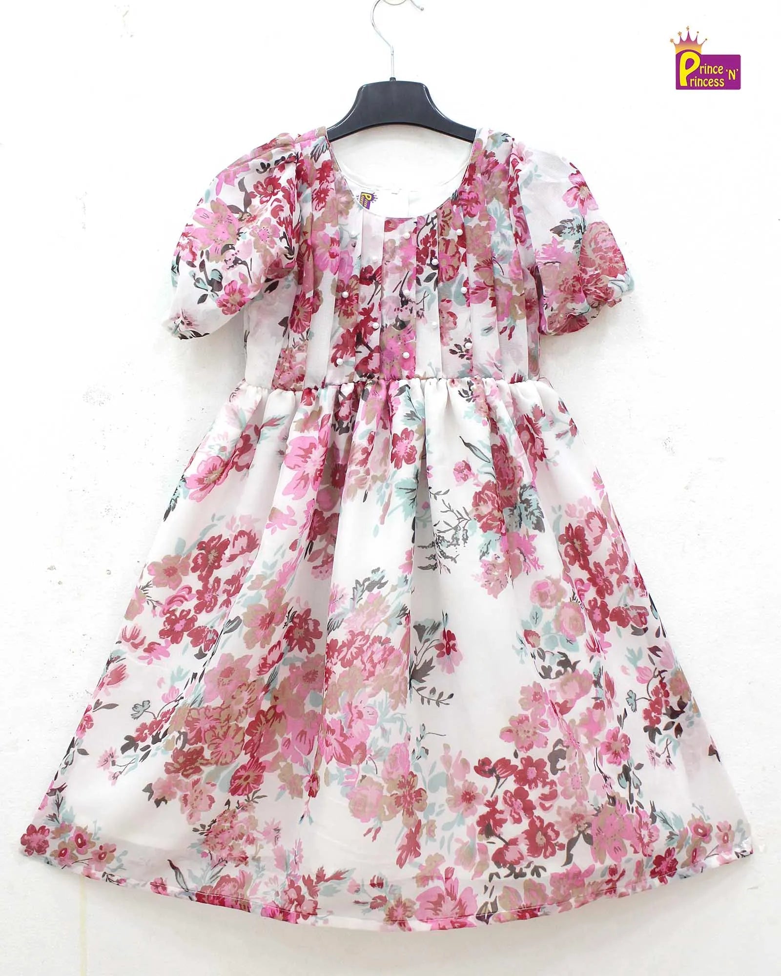 Kids Georgette Pink Trendy Gown WGF021 - Prince N Princess