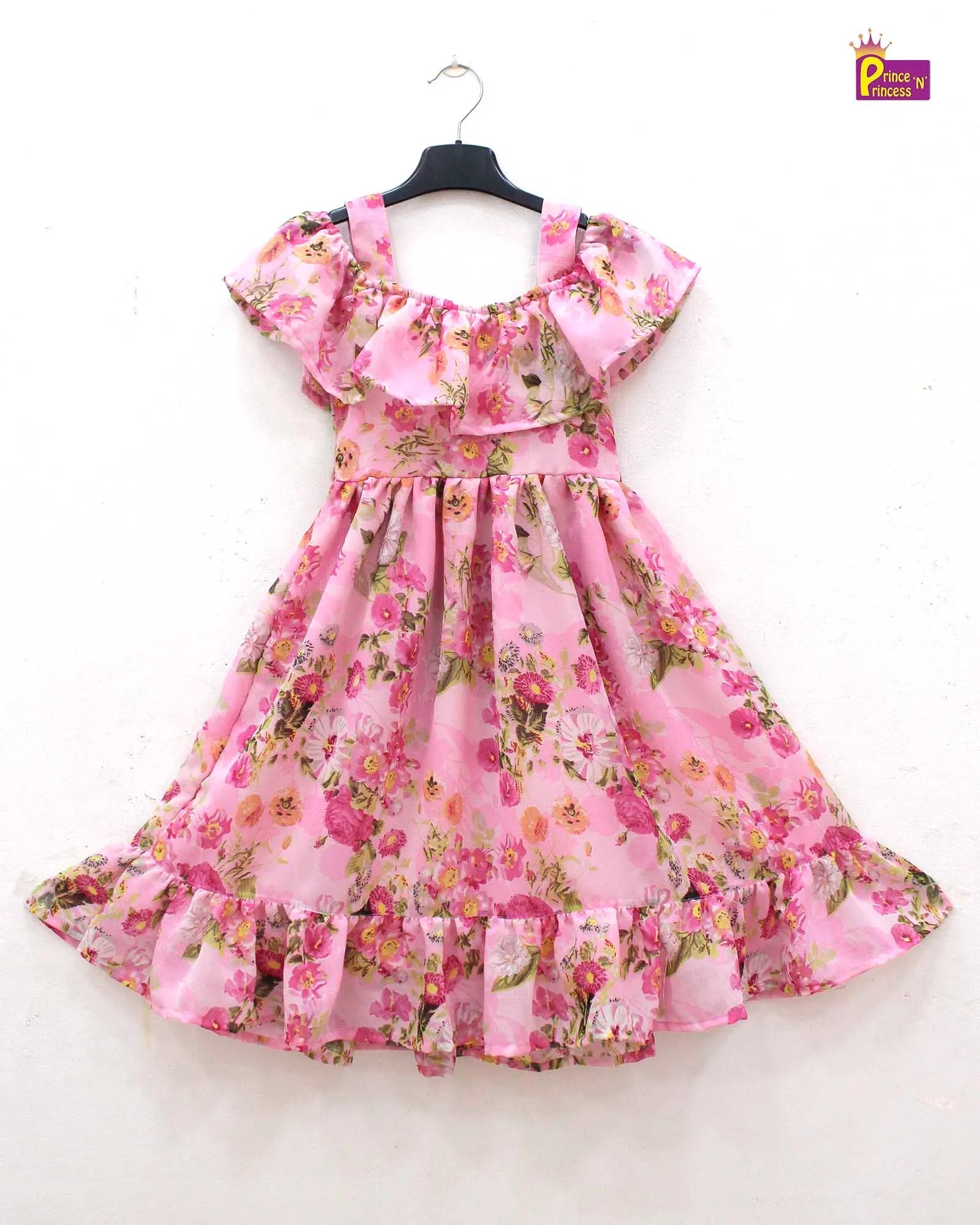 Kids Georgette Pink Trendy Gown WGF024 - Prince N Princess
