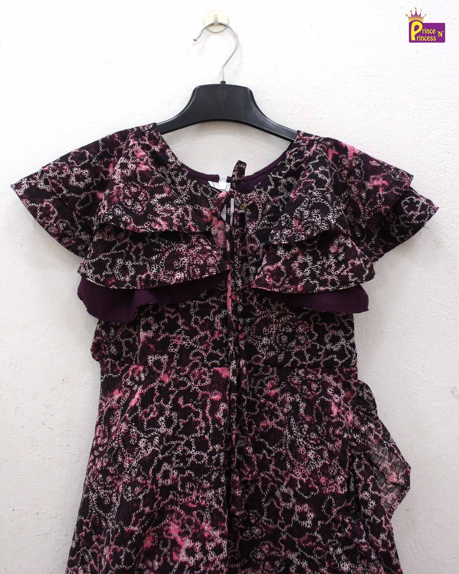 Kids Georgette Pink with Whine Trendy Gown WGF027 - Prince N Princess