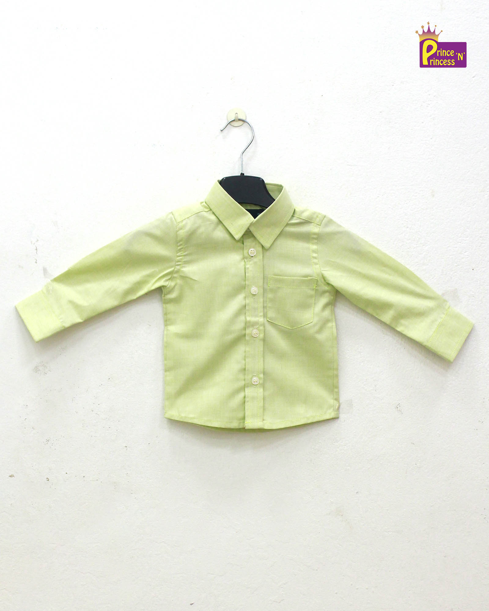 Kids Green Full sleeve shirt ST198 - Prince N Princess