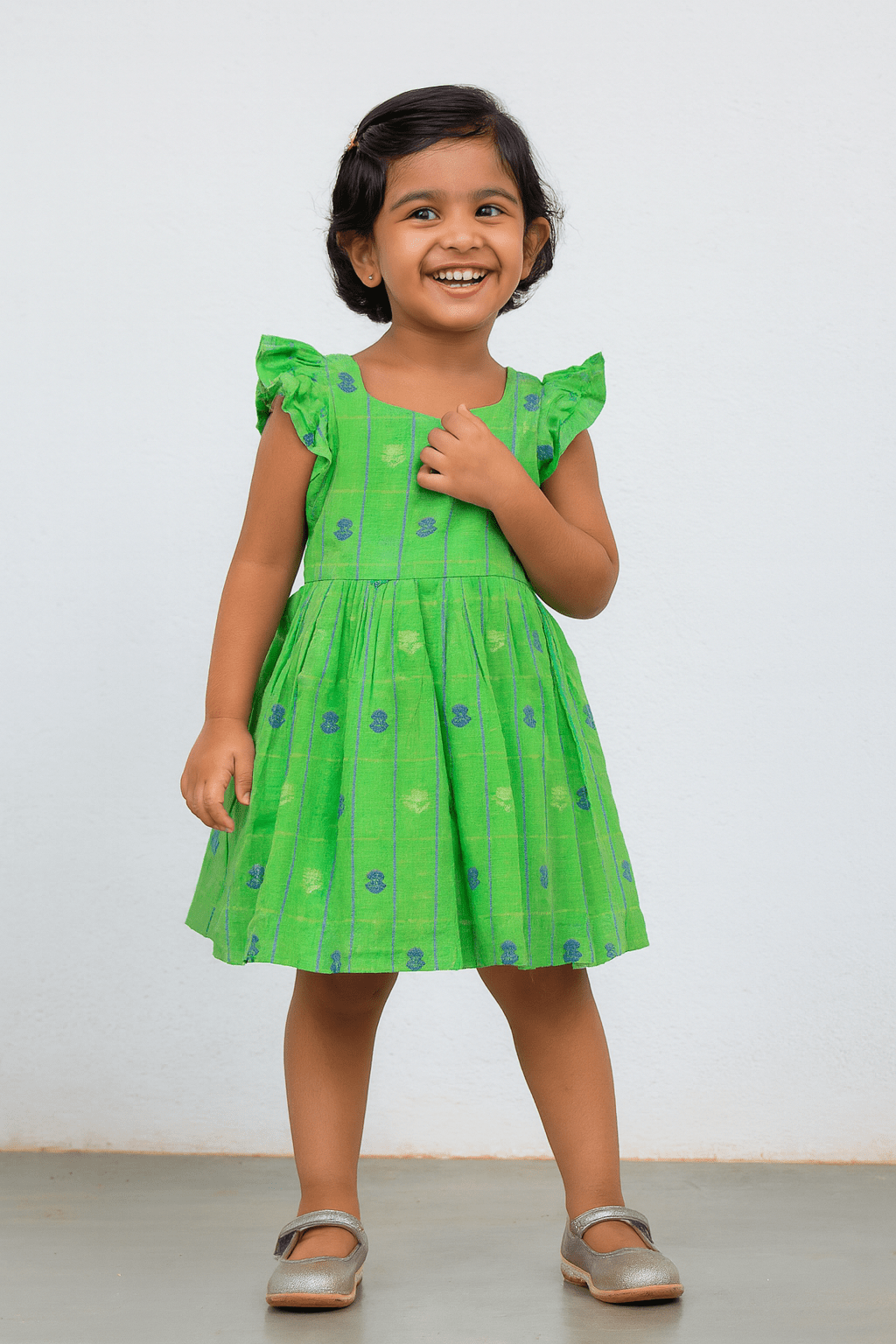 Kids Green Party Frock CF144 - Prince N Princess