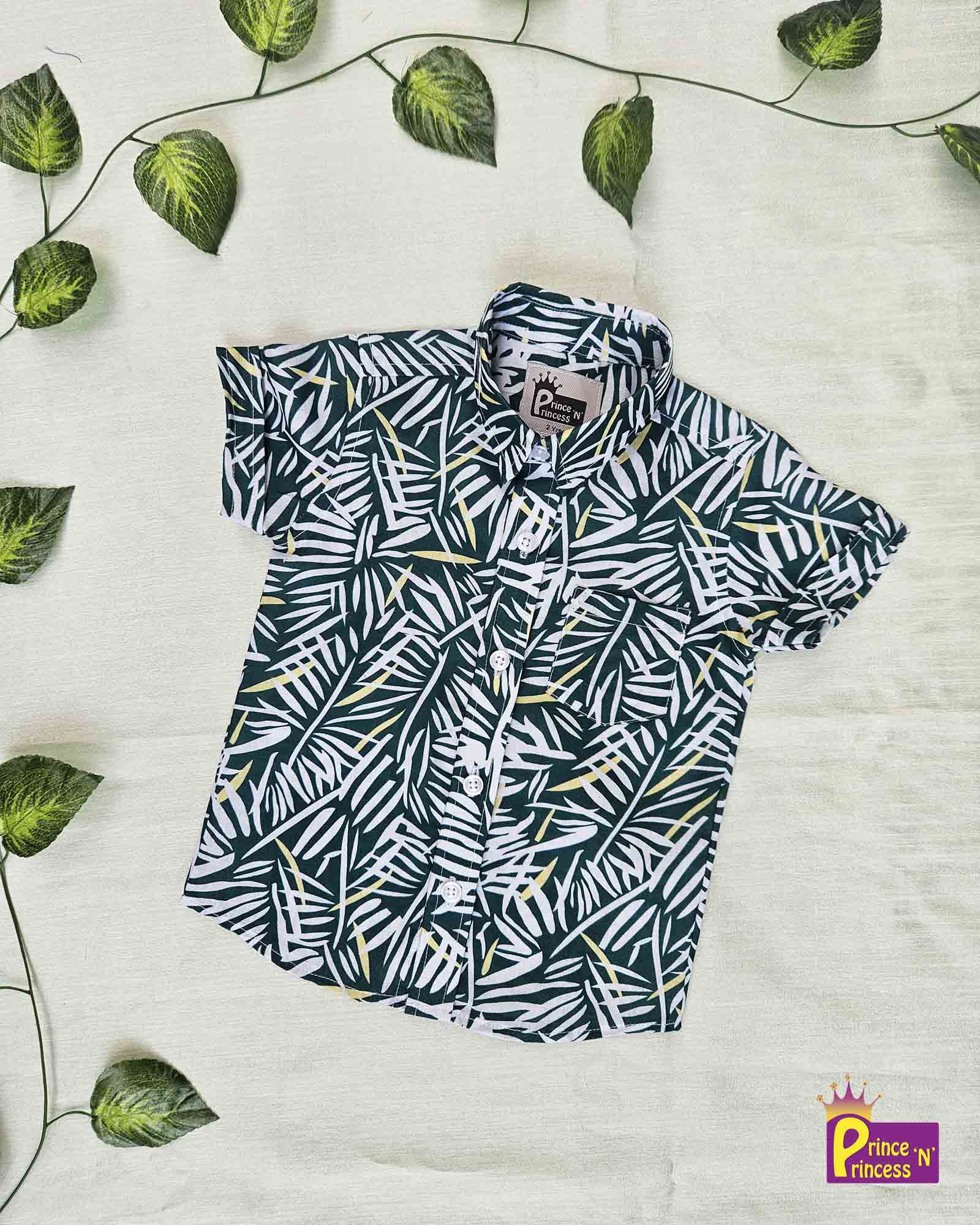 Kids Green Trendy shirt ST208 for kids festival wear