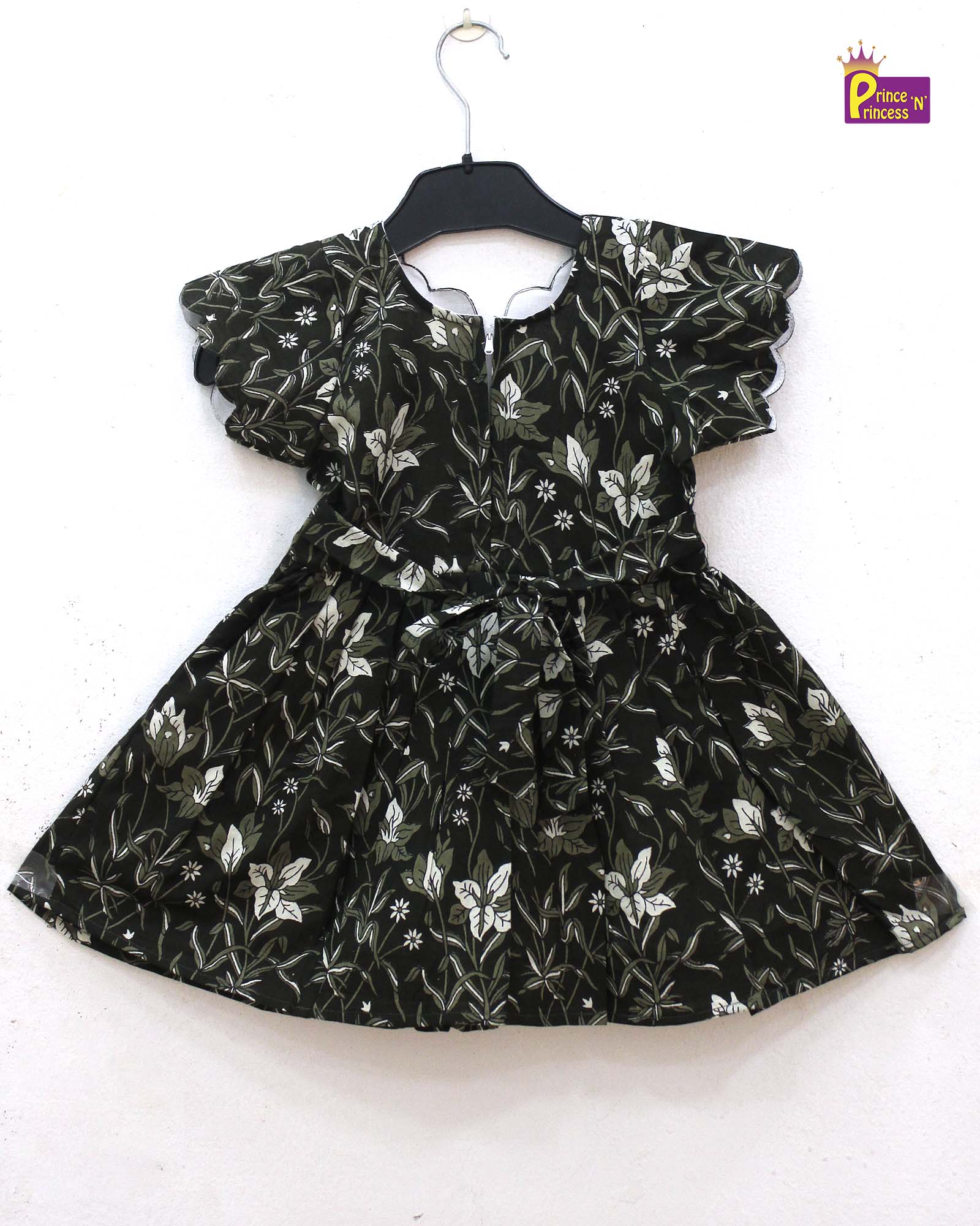 Kids GreenCotton Frock CF359 - Prince N Princess