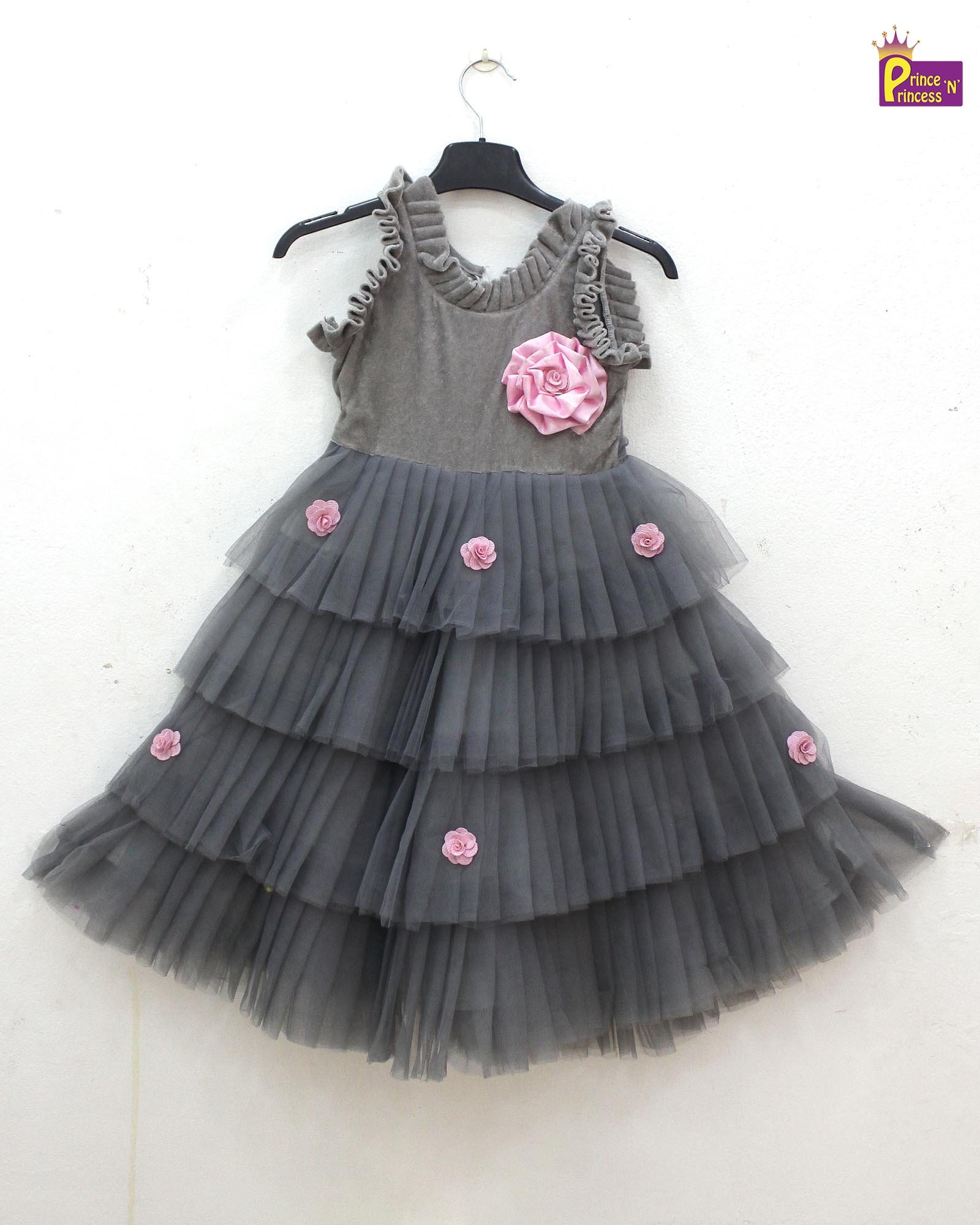 Kids Grey Grand Birthday Gown LDF100 - Prince N Princess