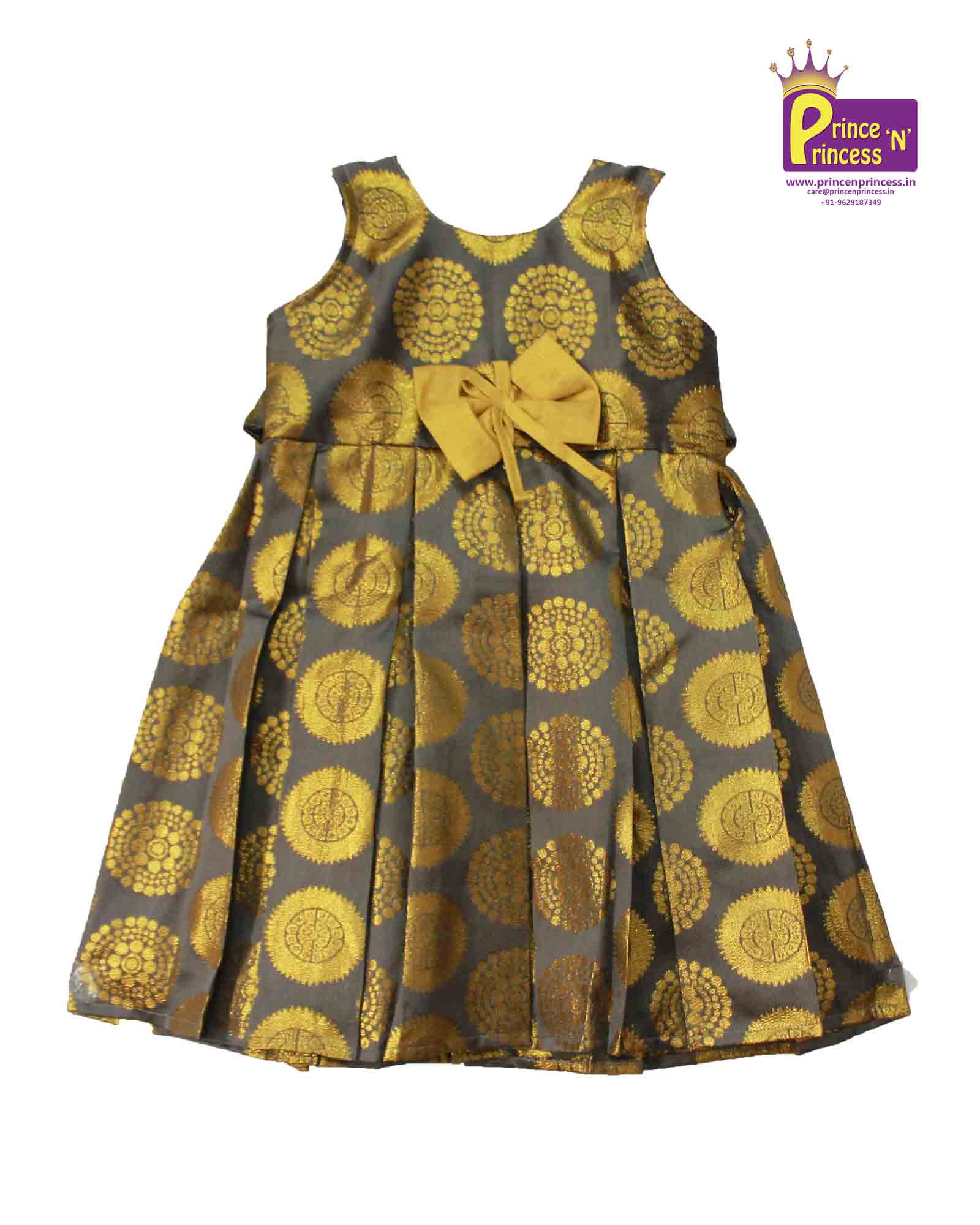 Kids Grey Party Frock LDF028 - Prince N Princess