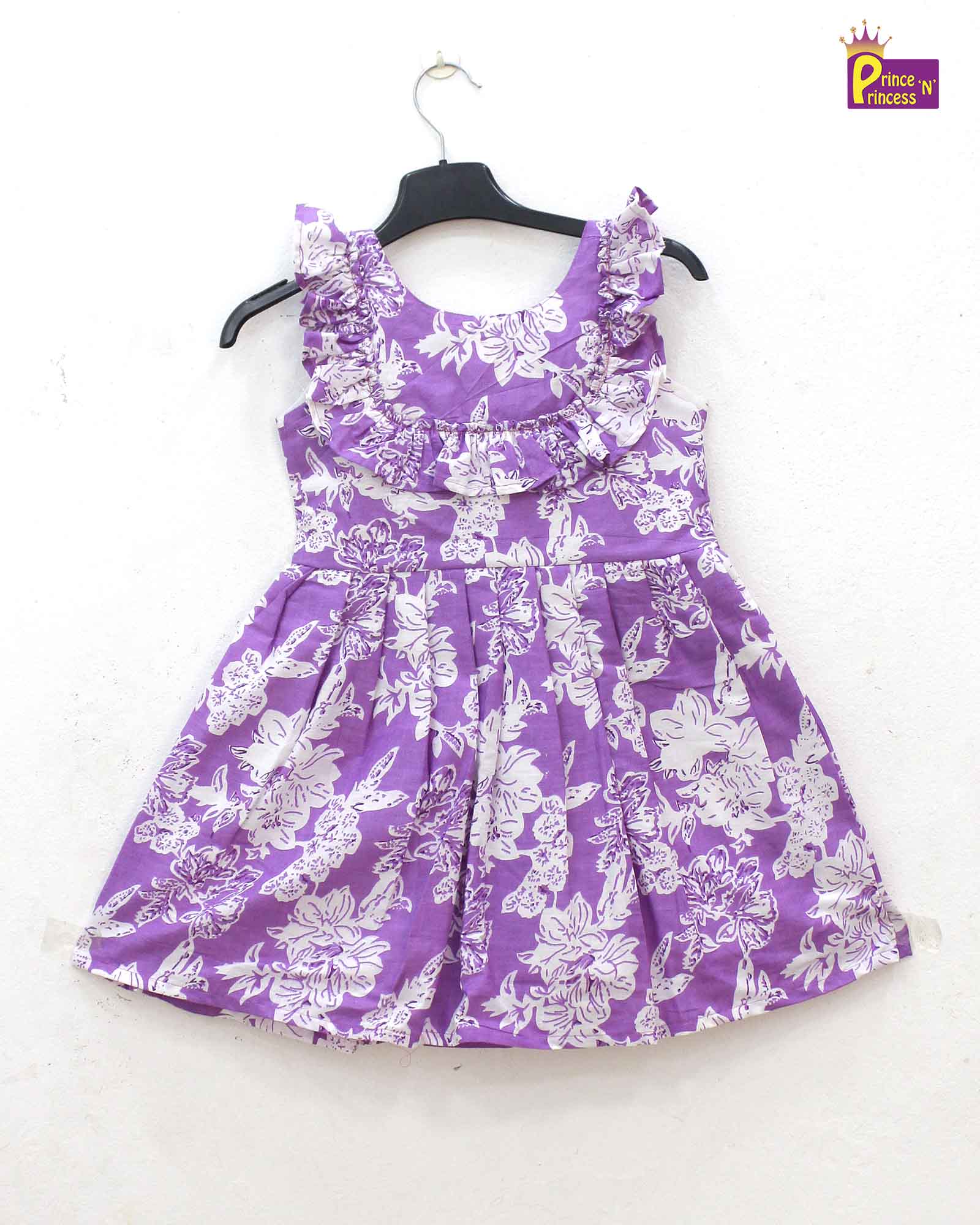 Kids Lavender Cotton Frock CF348 - Prince N Princess