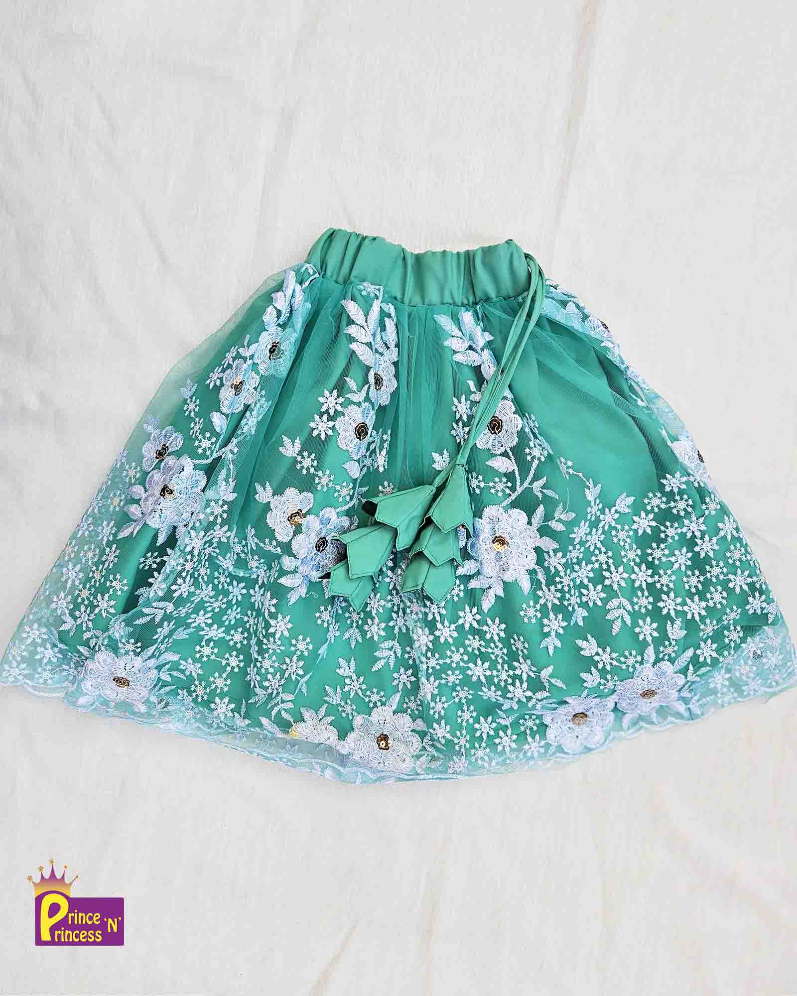 Kids Rama Green emproidery  ethnic Lehenga Choli LC225 Prince N Princess