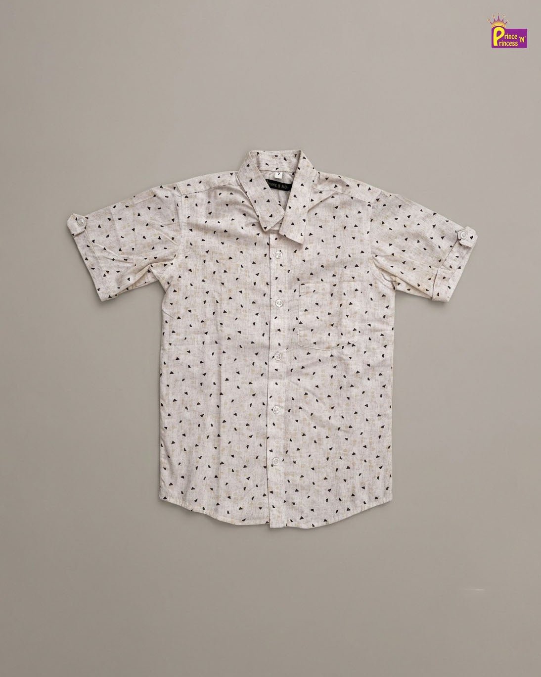 Kids Light Beige with Printed Shirt ST034 for kids festival wear