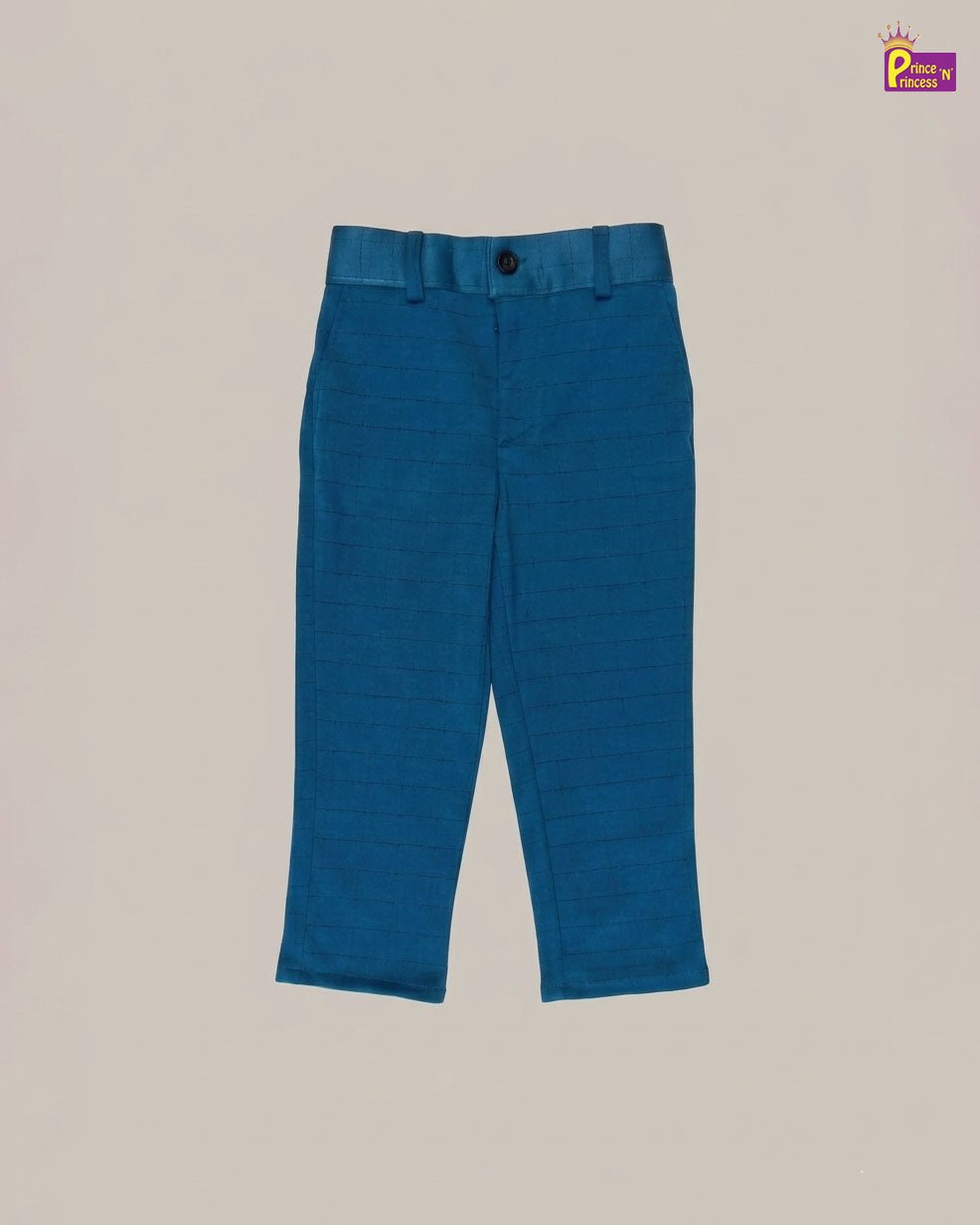 Kids Lycra Full Length Pant in Blue PT020 - Prince N Princess