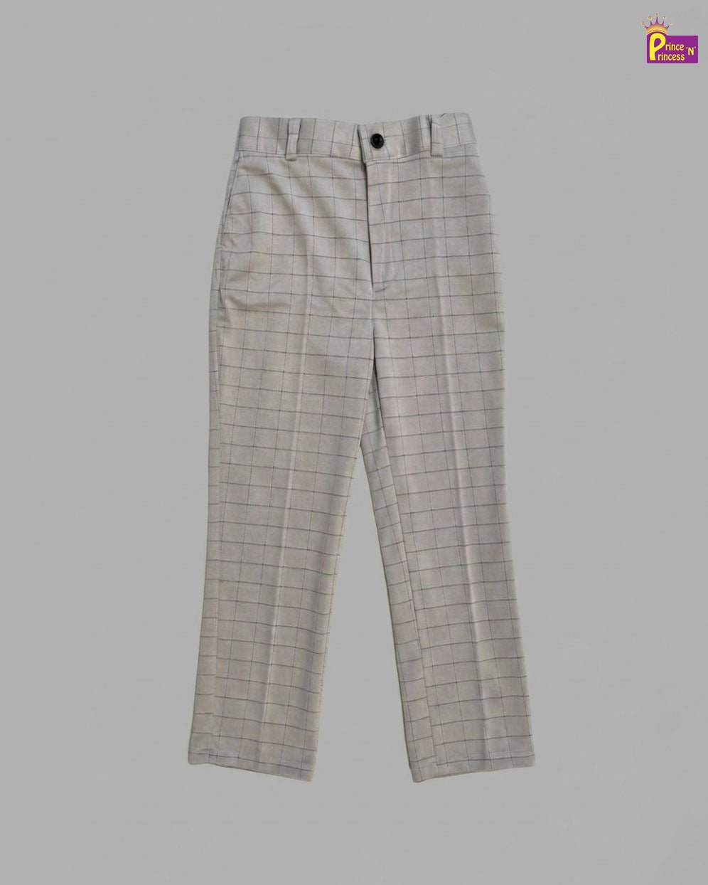 Kids Lycra Full Length Pant in Grey PT024 - Prince N Princess