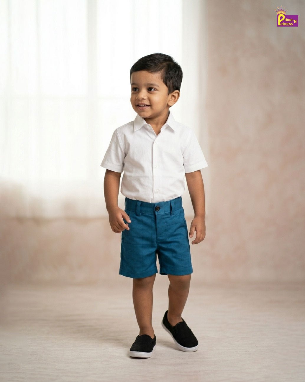 Kids Lycra Trousers in Blue SH032 - Prince N Princess