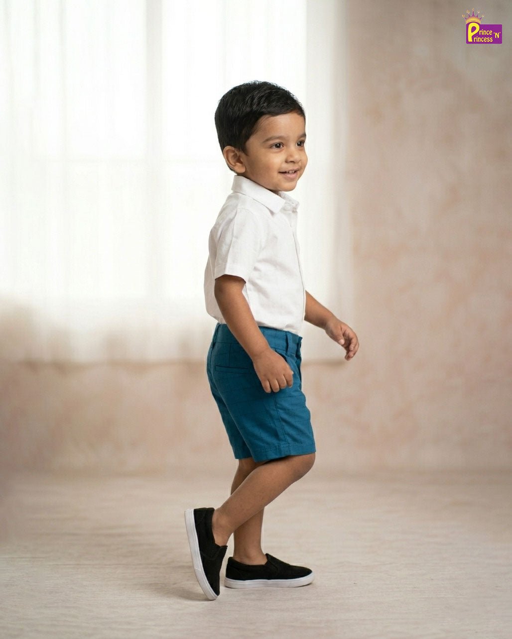 Kids Lycra Trousers in Blue SH032 - Prince N Princess