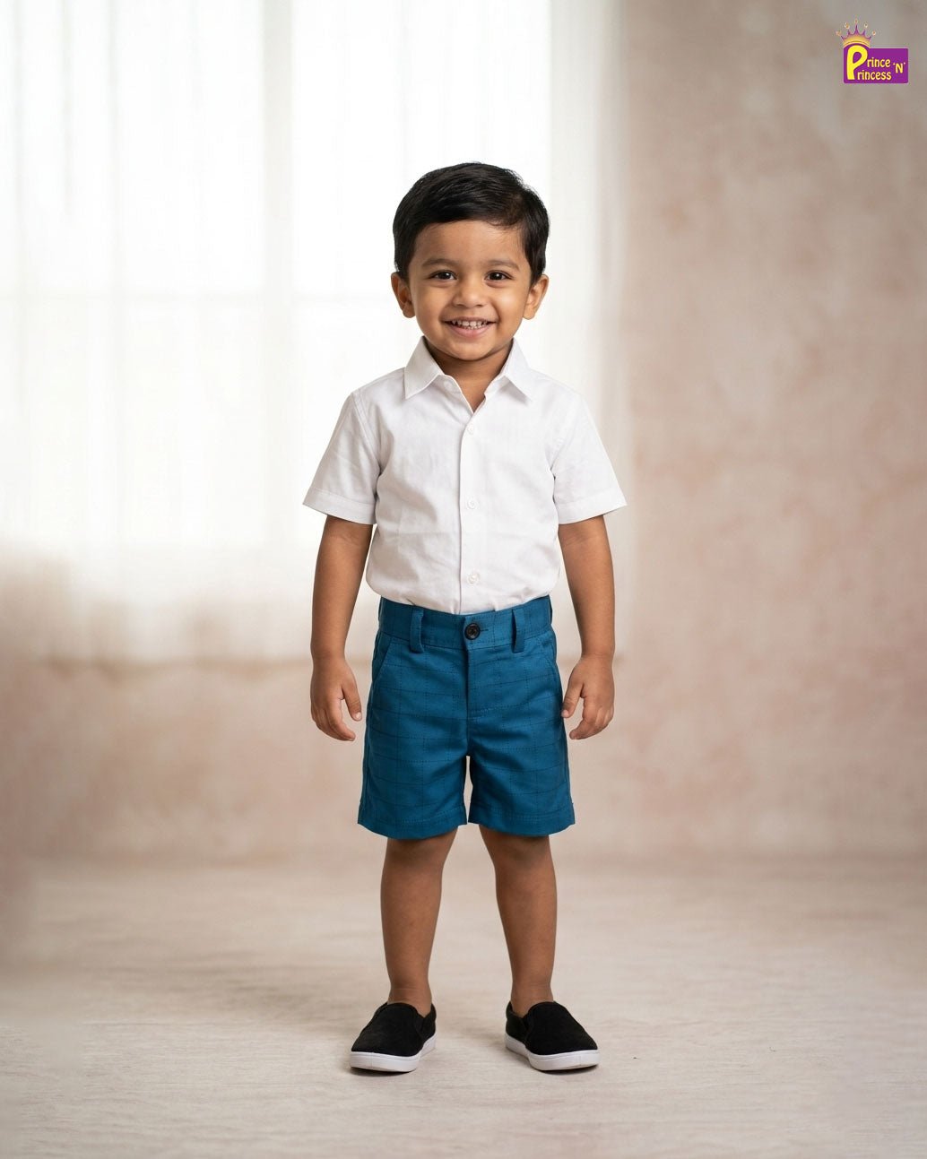 Kids Lycra Trousers in Blue SH032 - Prince N Princess