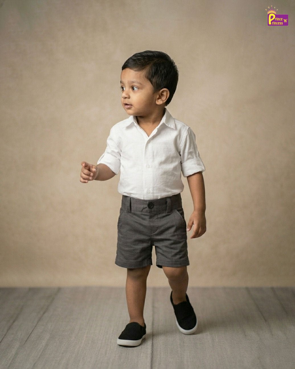 Kids Lycra Trousers in Dark Grey SH034 - Prince N Princess