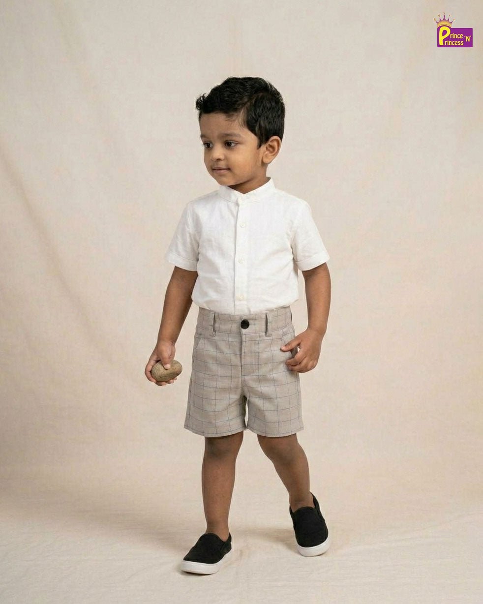 Kids Lycra Trousers in Grey SH035 - Prince N Princess