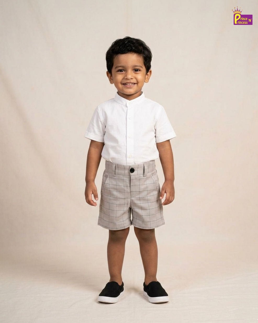 Kids Lycra Trousers in Grey SH035 - Prince N Princess