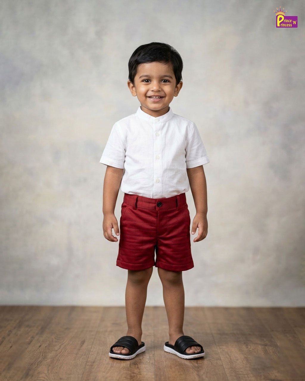 Kids Lycra Trousers in Maroon SH031 - Prince N Princess