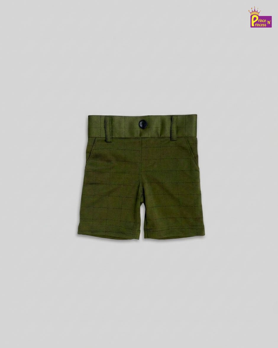Kids Lycra Trousers in Olive Green SH033 - Prince N Princess