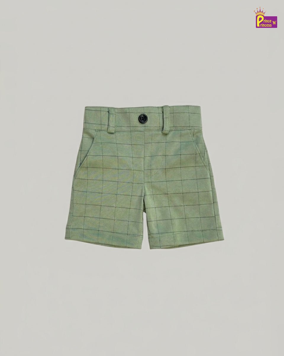 Kids Lycra Trousers in Pista Green SH036 - Prince N Princess