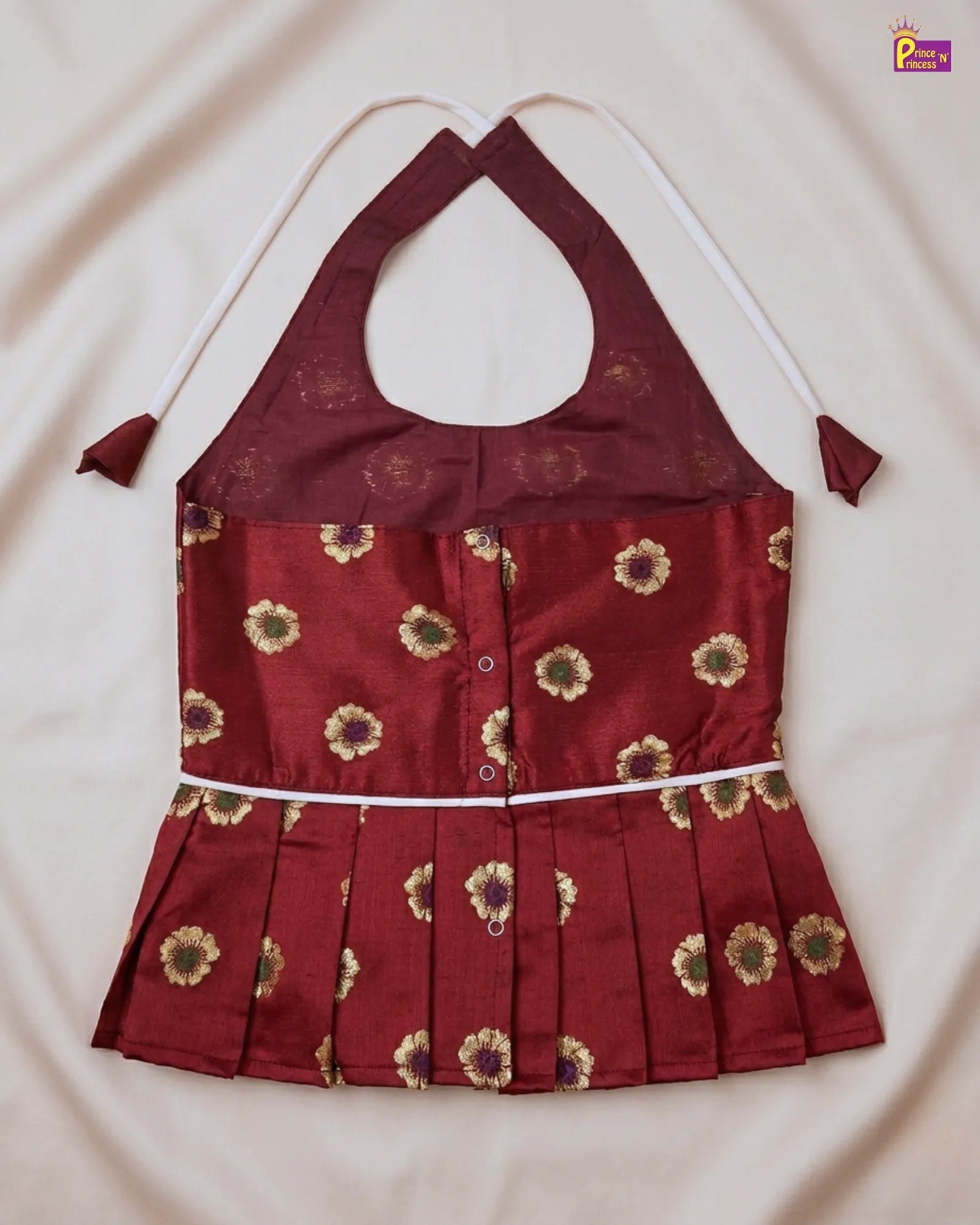 marron onam dress