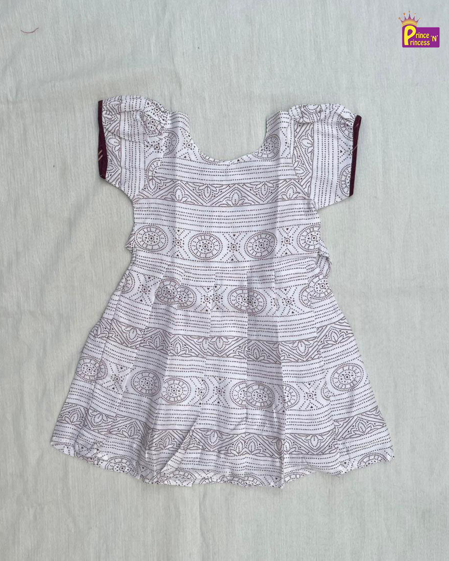 Kids Maroon Coat Cotton Frock CF404 - Prince N Princess