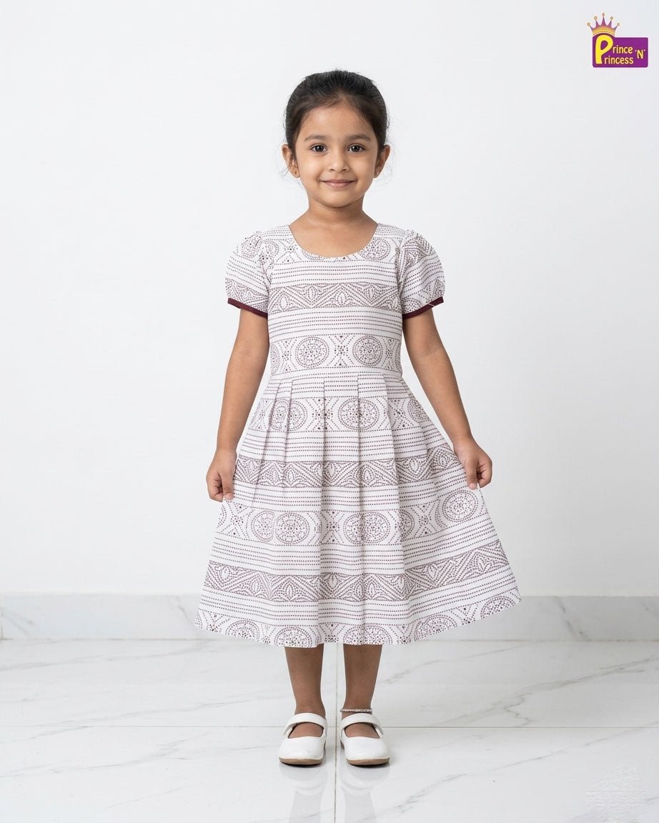 Kids Maroon Coat Cotton Frock CF404 - Prince N Princess