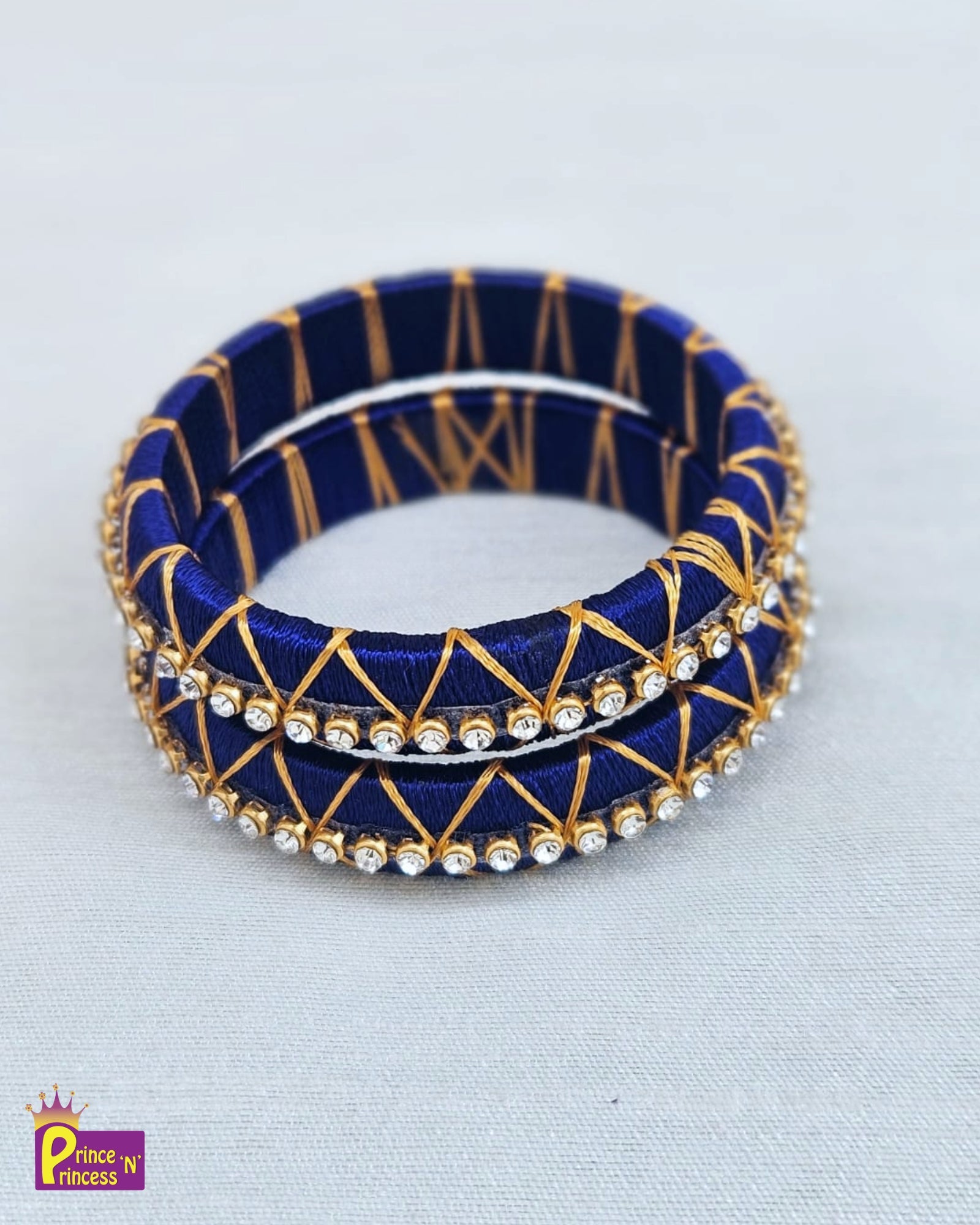 Kids Navy Silk thread Bangles BA001 - Prince N Princess