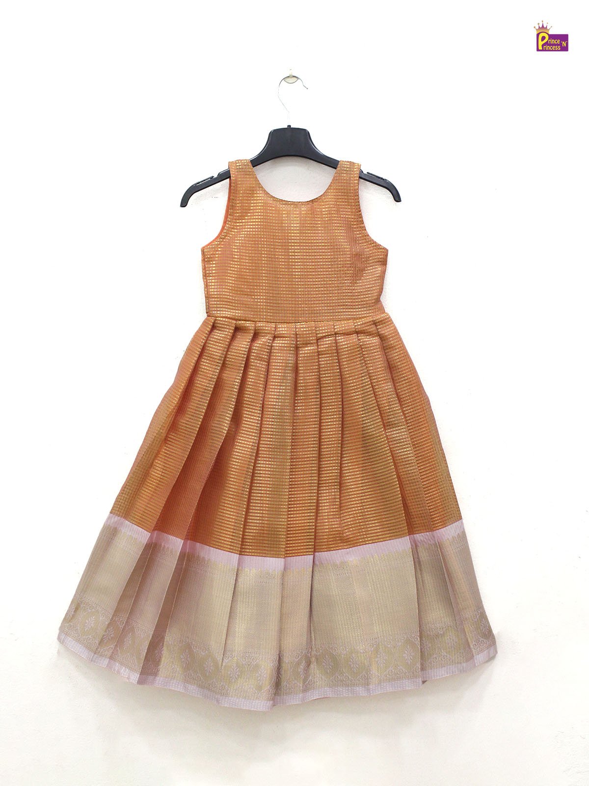 Kids Orange Navy Traditional Gown PG568 - Prince N Princess