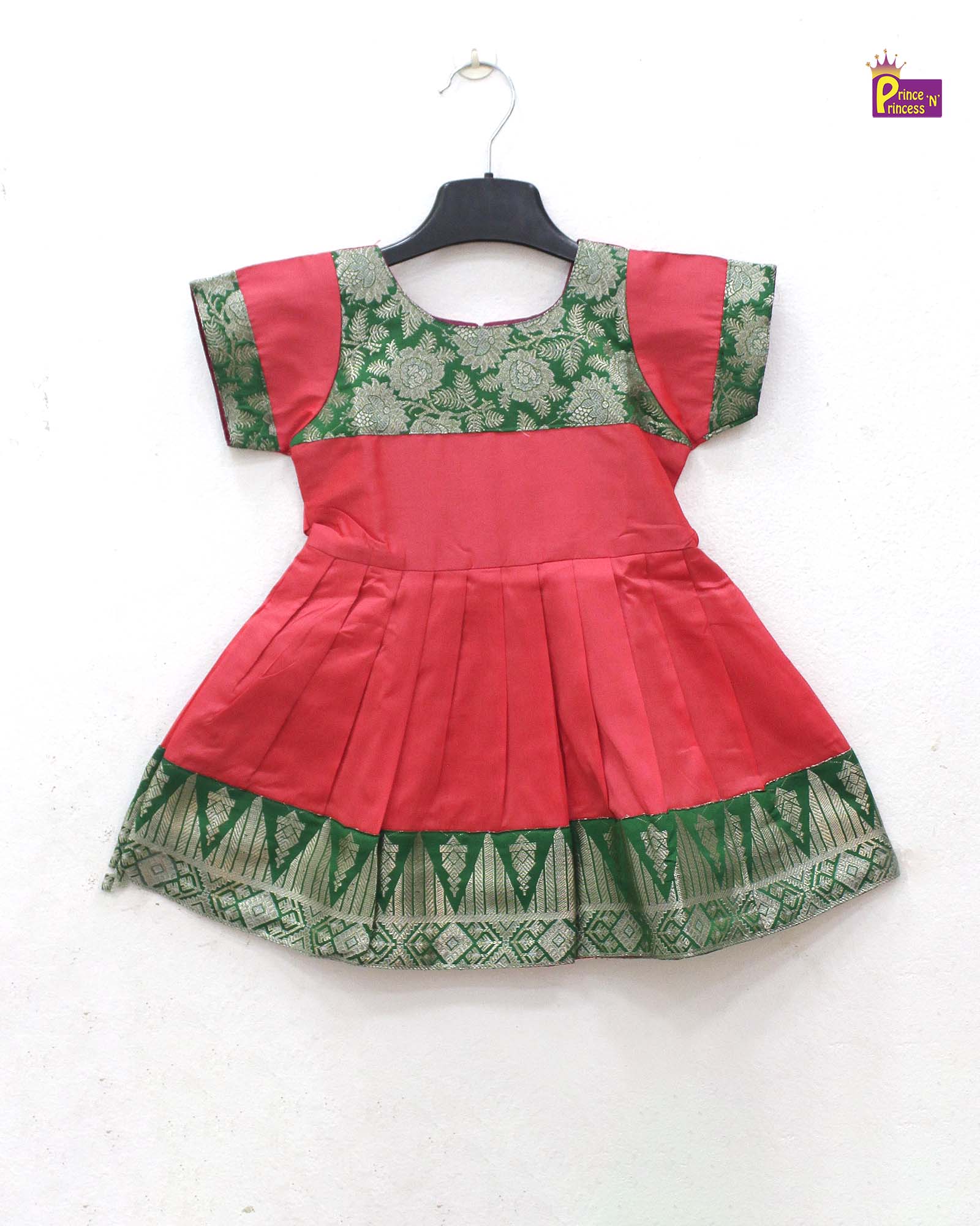 Kids Orange with Green Party Frock LDF331 - Prince N Princess