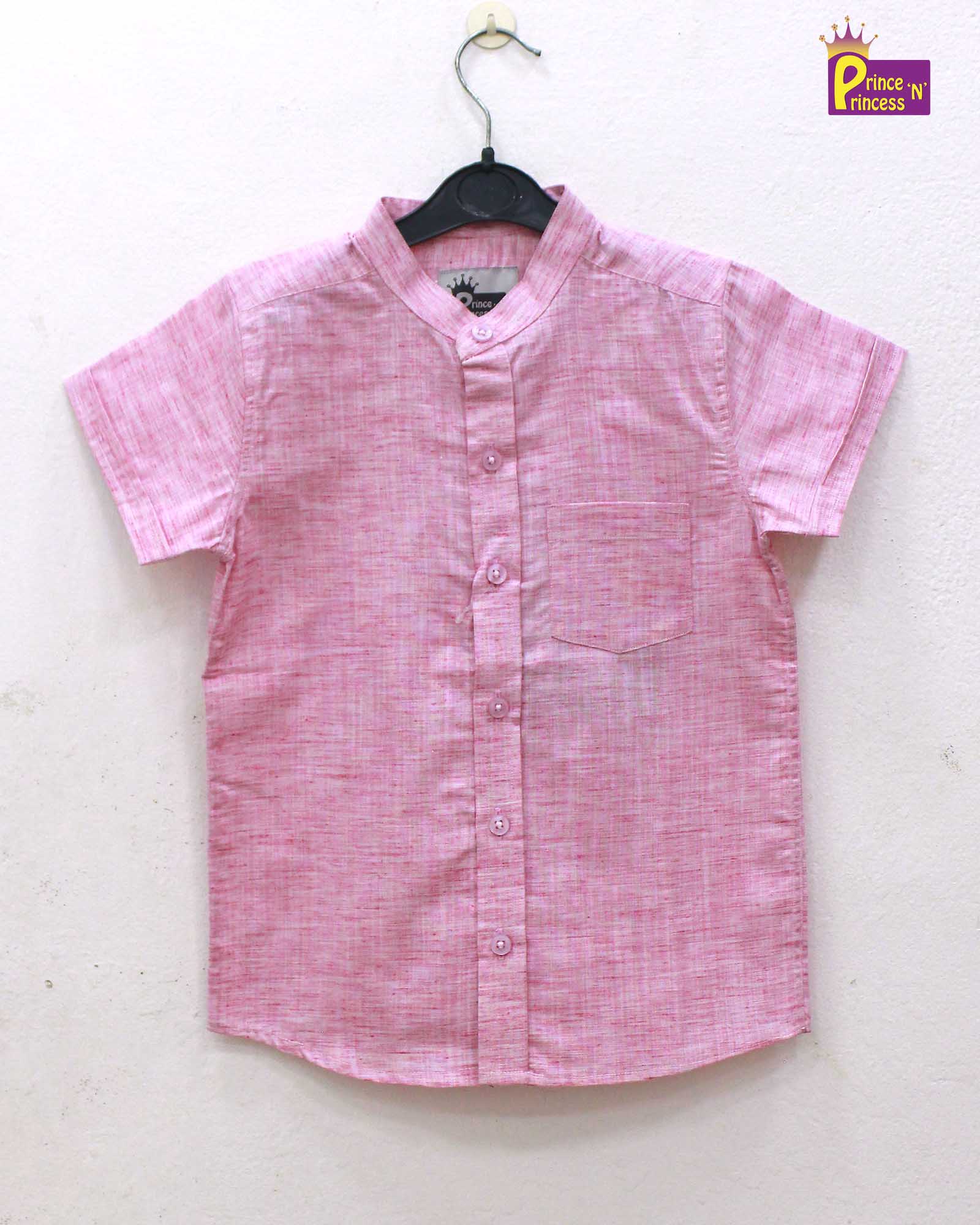 Kids Pink Cotton Shirt ST063 - Prince N Princess