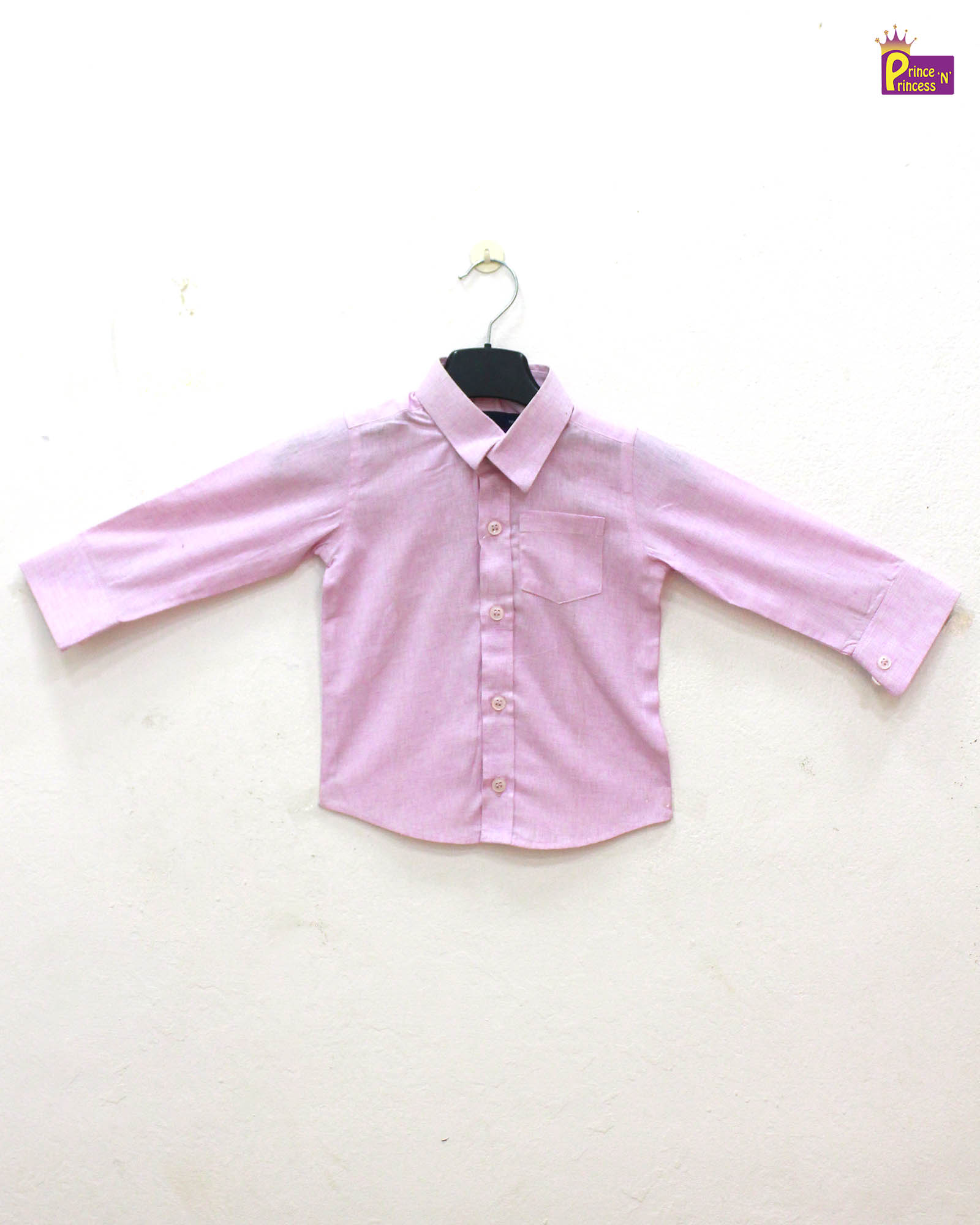Kids Pink Cotton Shirt ST110 - Prince N Princess