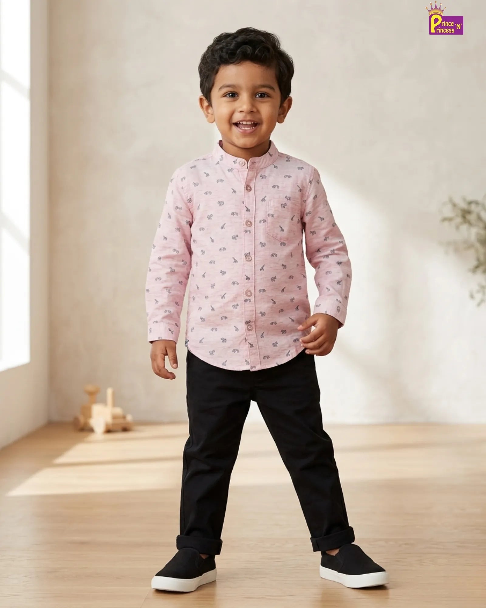 Kids Pink Full sleeve shirt ST197 for kids festival wear
