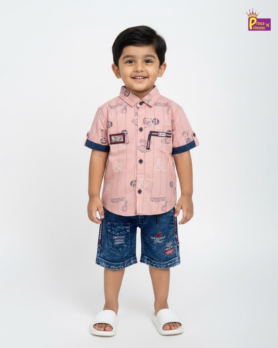 Kids Printed half Sleeve shirt ST216 - Prince N Princess