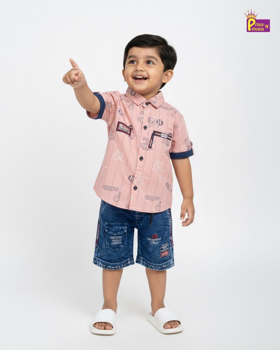 Kids Printed half Sleeve shirt ST216 - Prince N Princess