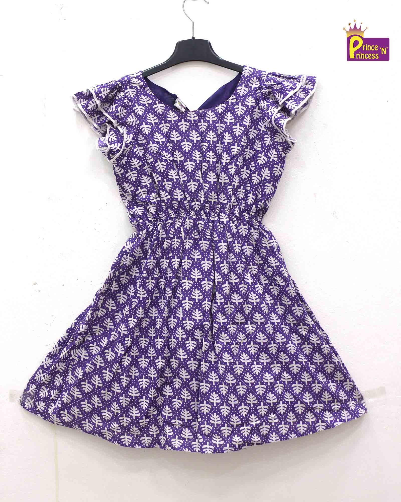Kids Purple Cotton Frock CF294 - Prince N Princess