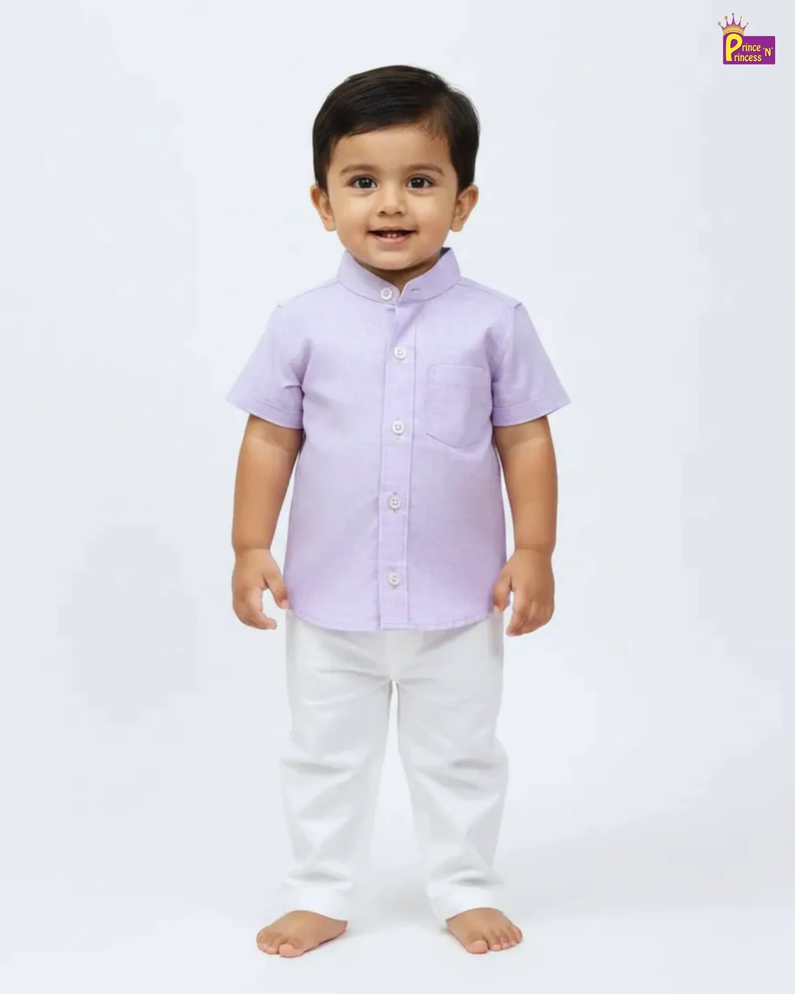 Kids Purple Cotton Shirt ST067 - Prince N Princess